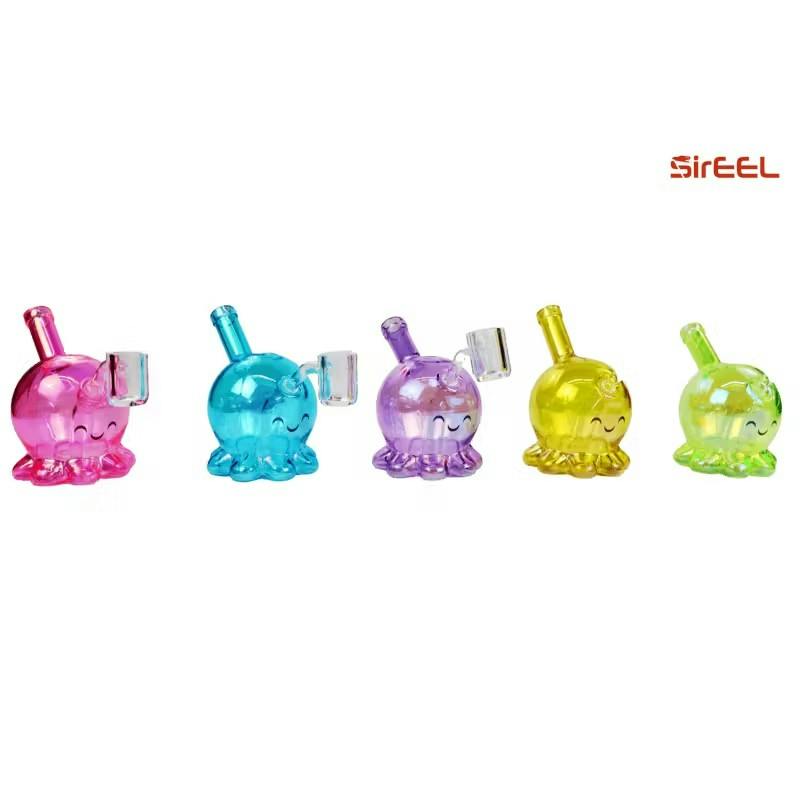 SirEEL - 4" OctoBuddy Dab Rig with Banger, Assorted Colors