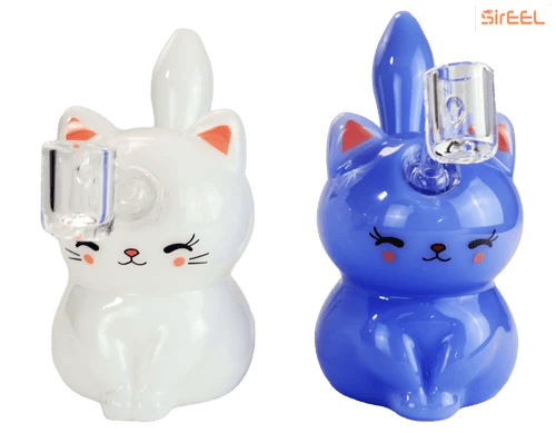 SirEEL - 5.5" DabbiCat Meowsterpiece Rig with Banger, Assorted Colors