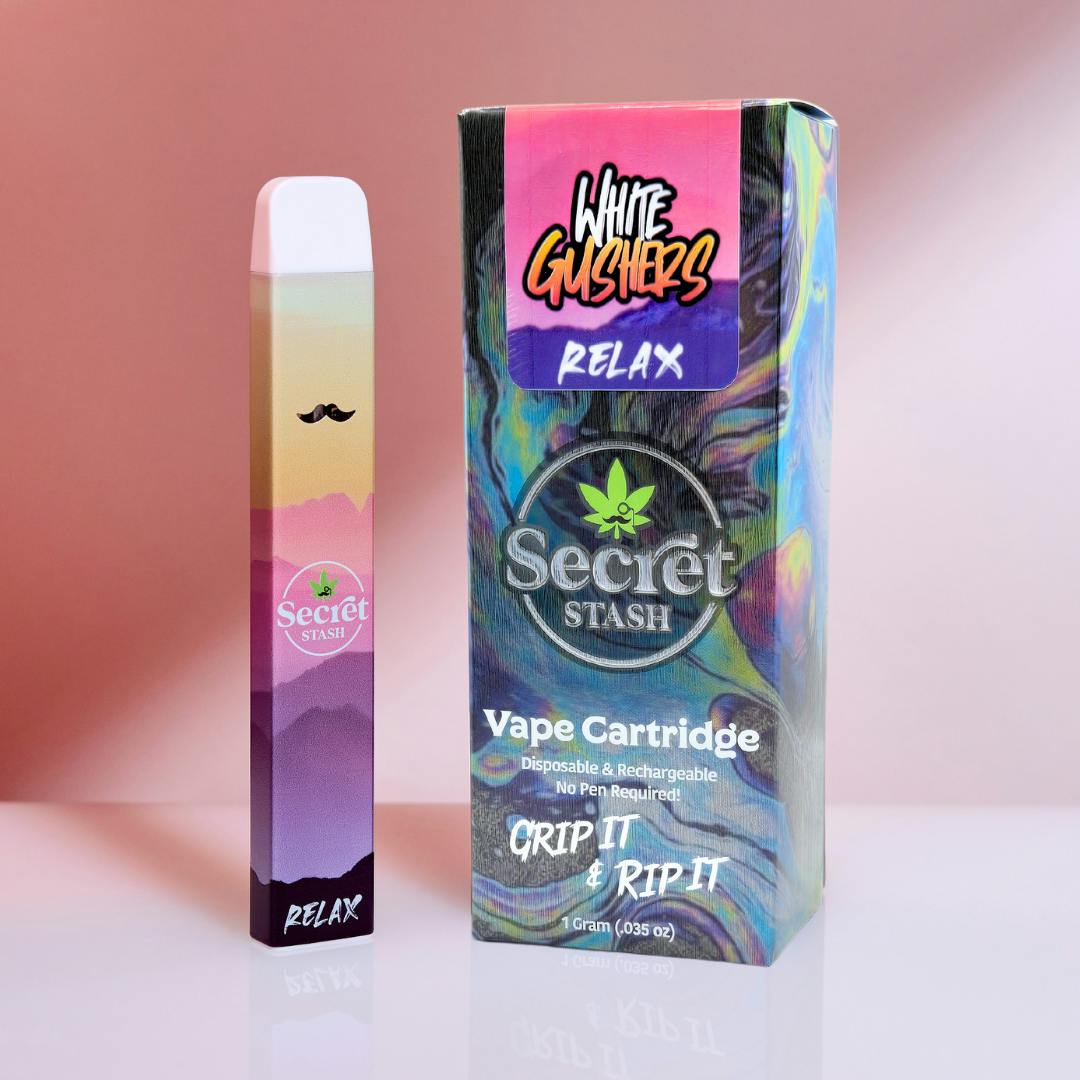 Secret Stash | Disposable Cart | Relax | White Gushers | 1g by Secret Stash