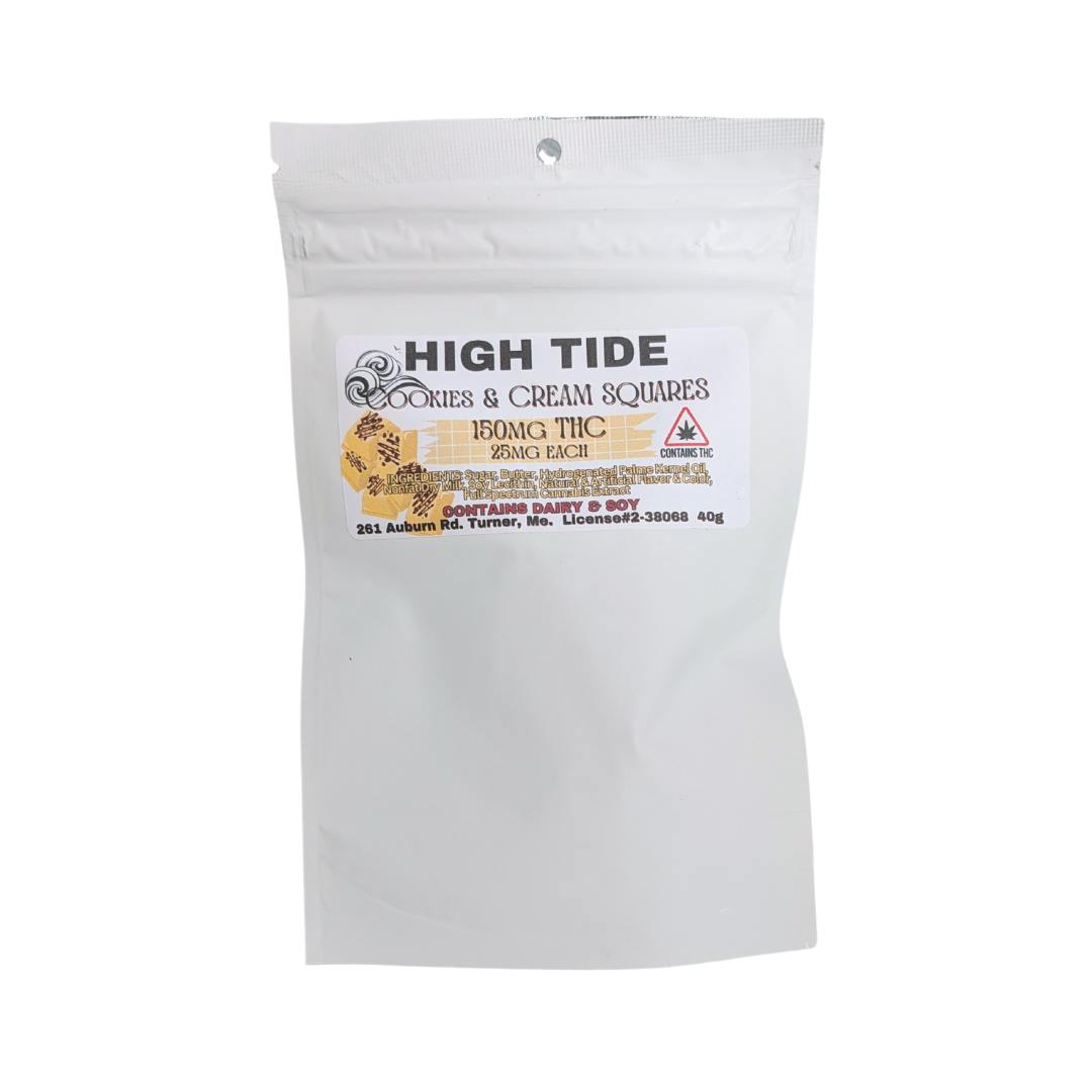 High Tide - Cookies & Cream Squares - 150 mg