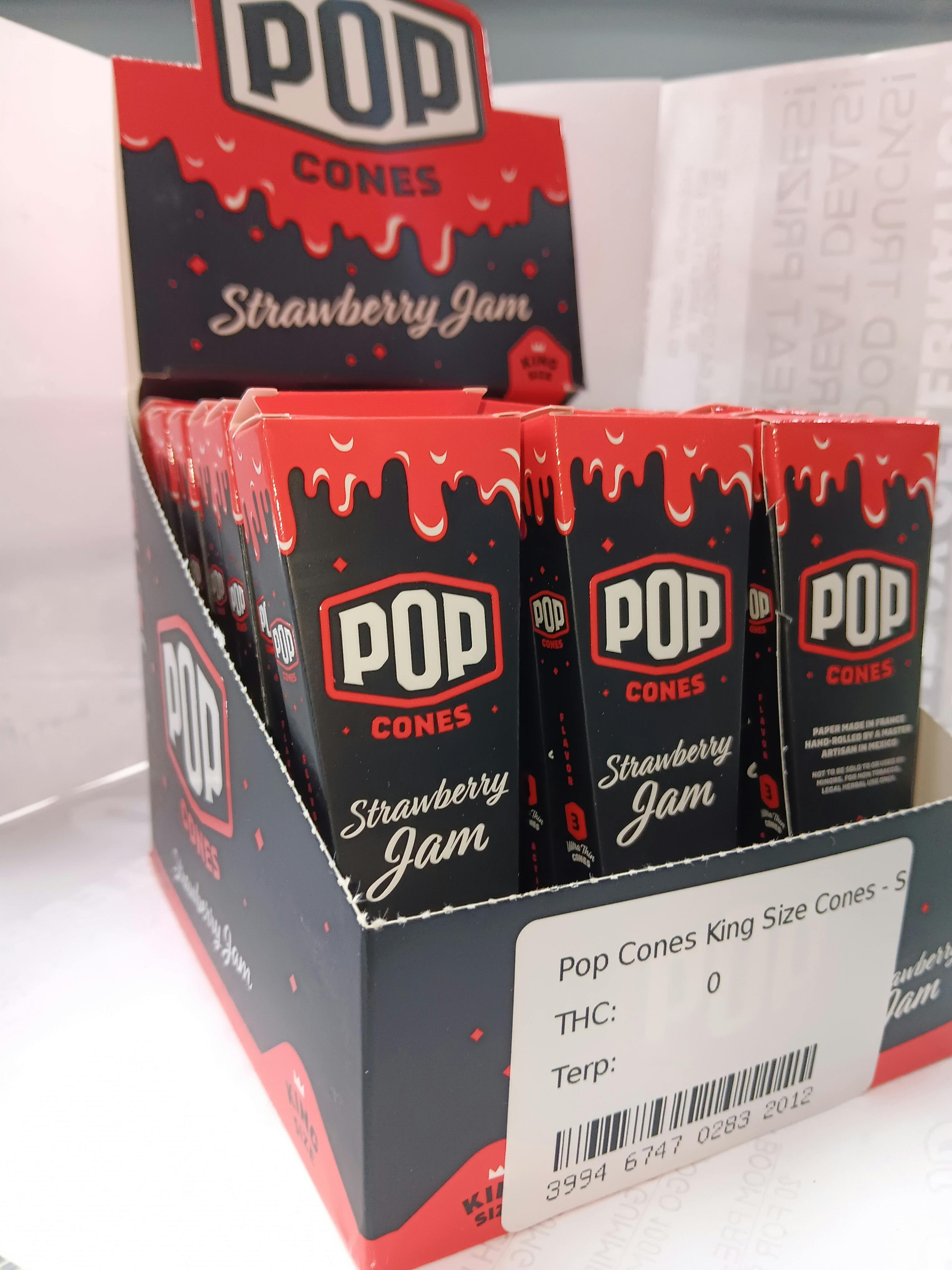 Pop King Size Cones - Strawberry Jam