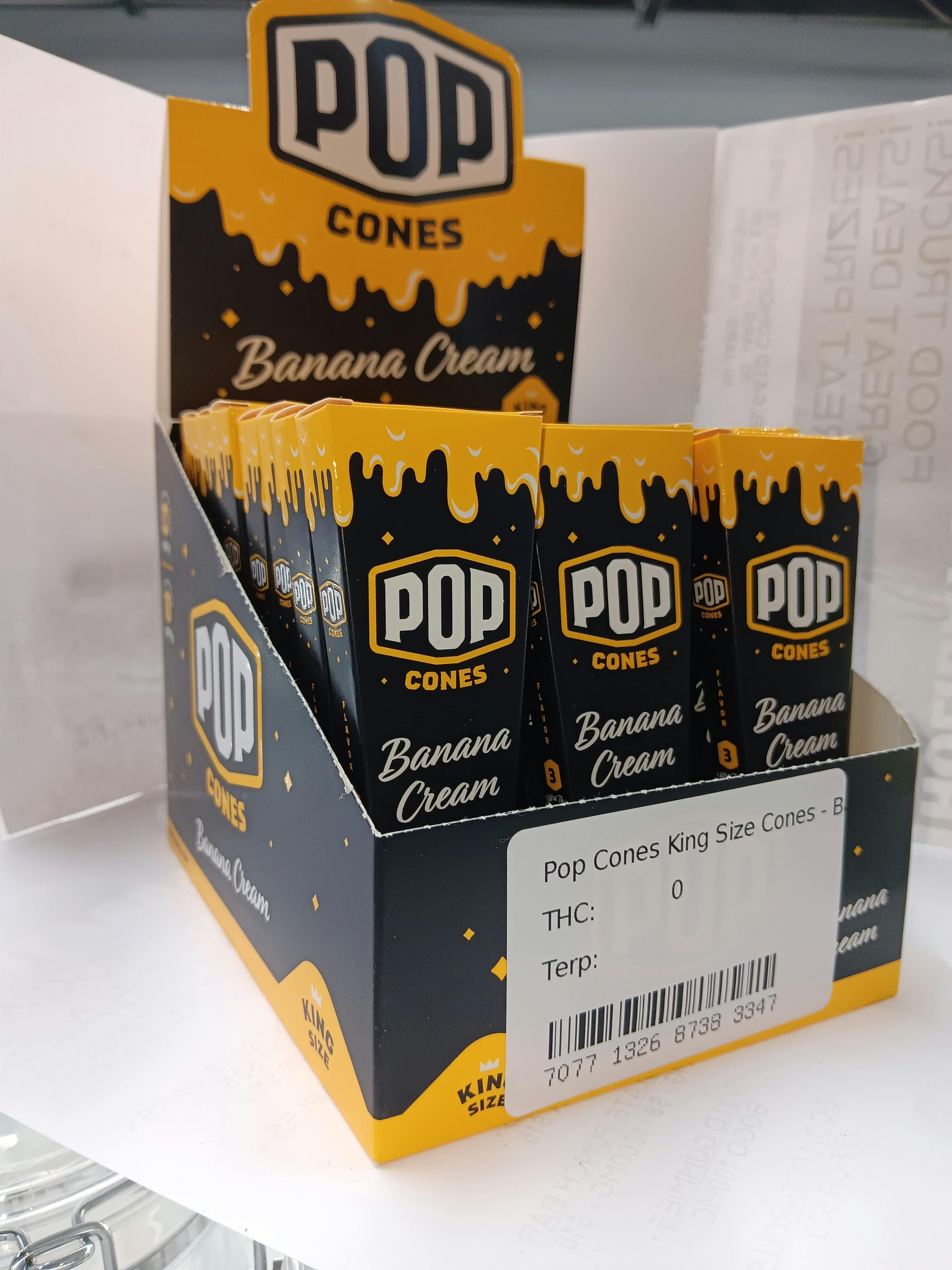Pop King Size Cones - Banana Cream at Kush Gardens Dispensary - Muskogee