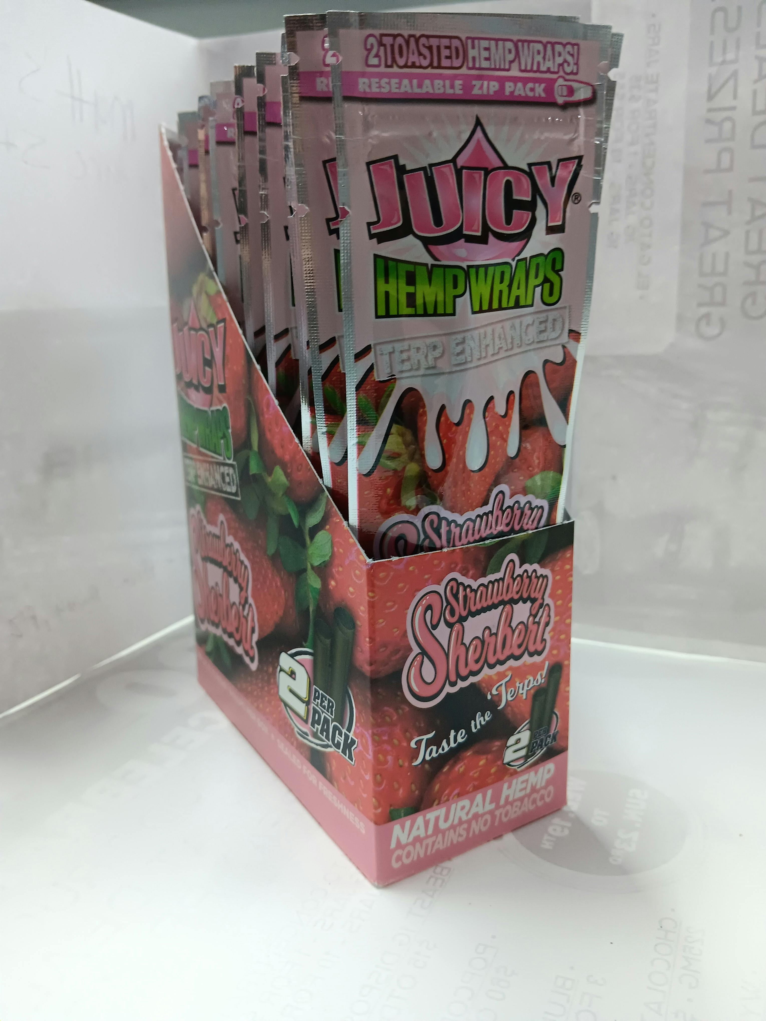 Juicy Jay Hemp Wraps - Strawberry Sherbert at Kush Gardens Dispensary - Muskogee