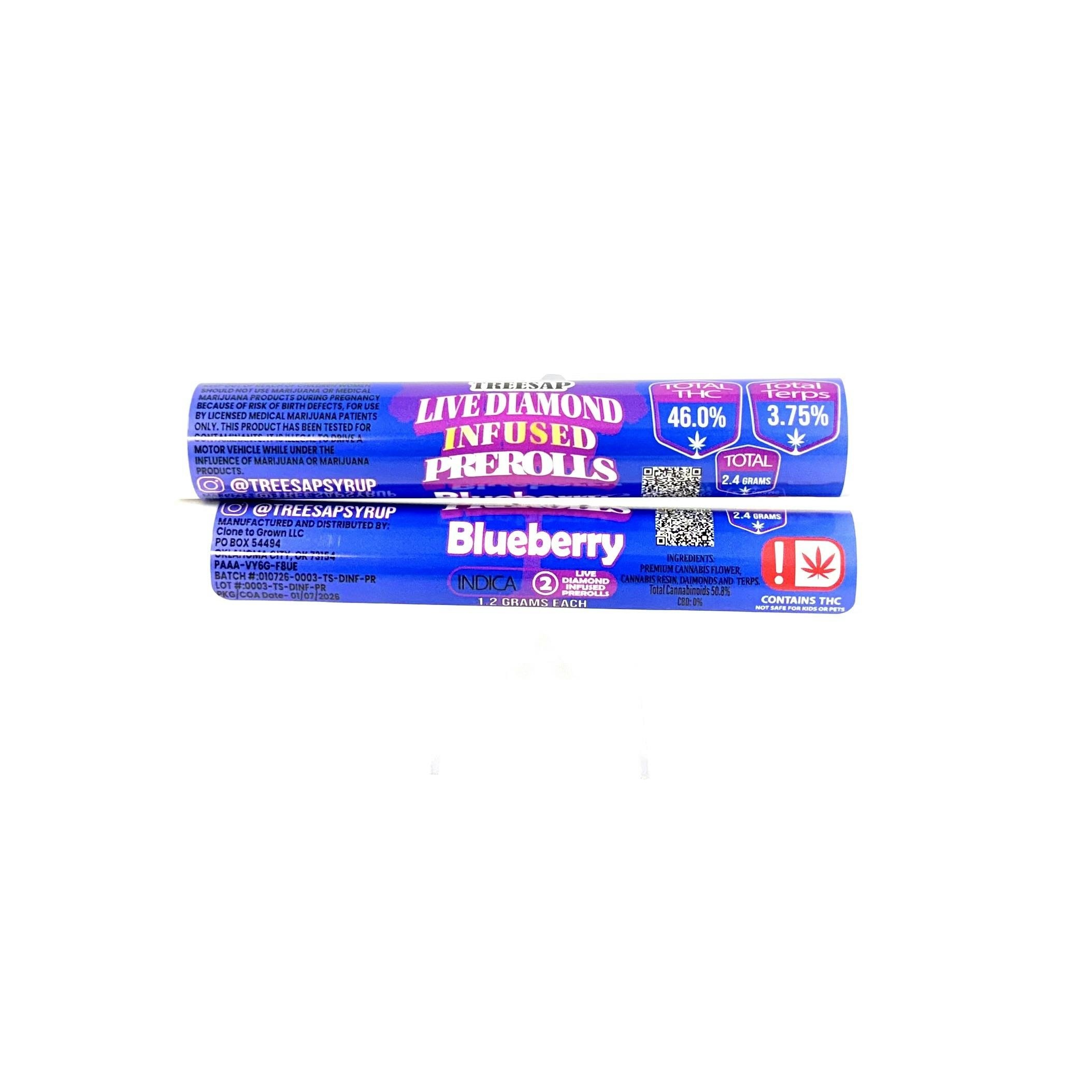 Cartel Oil Co | Blueberry | Diamond Infused Joints | 1.2g each | 2pk by Cartel Oil Co