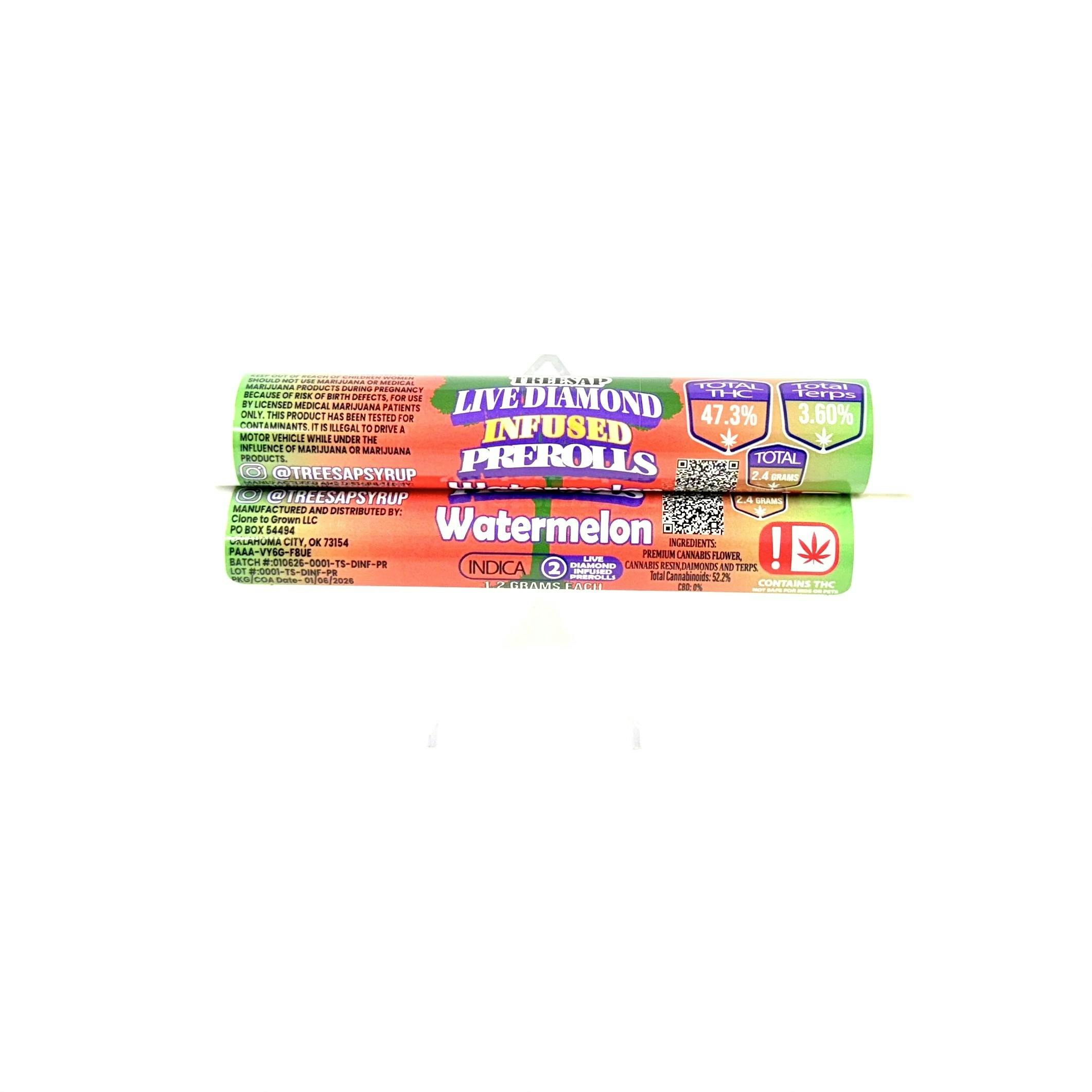 Cartel Oil Co | Watermelon | Diamond Infused Joints | 1.2g each | 2pk by Cartel Oil Co