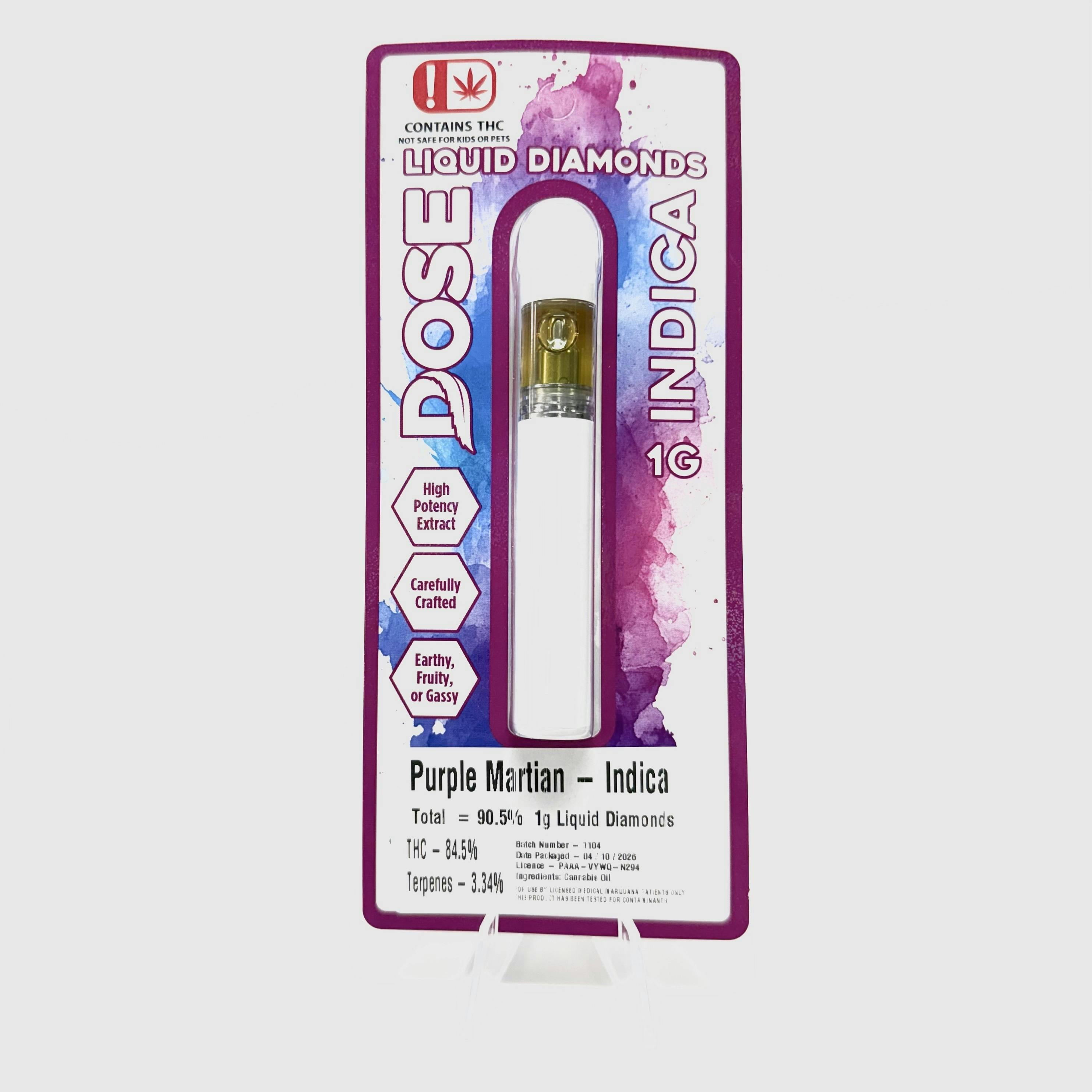 Purple Martian 1g Liquid Diamond Disposable