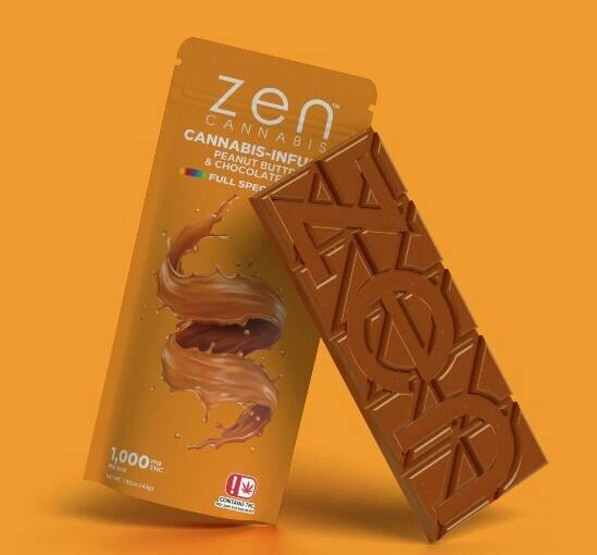 Zen Cannabis - Peanut Butter & Chocolate Bar 1000mg
