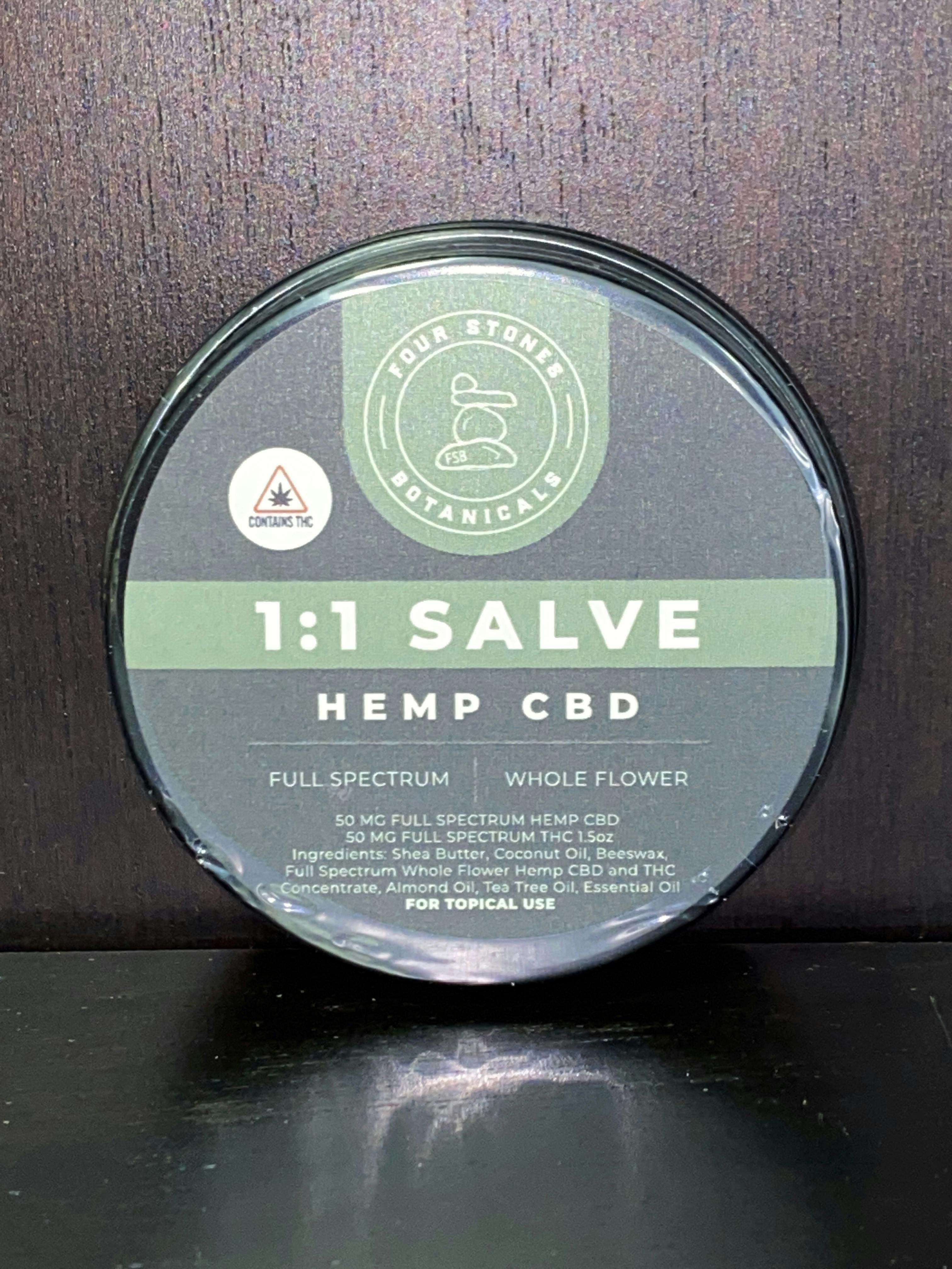 Four Stones Botanicals 1:1 THC/CBD Salve at Vacationland Cannabis Company - Medical