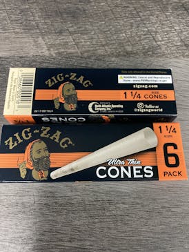 ZIG-ZAG Ultra Thin Cones 6 Pack Size 1 1/4