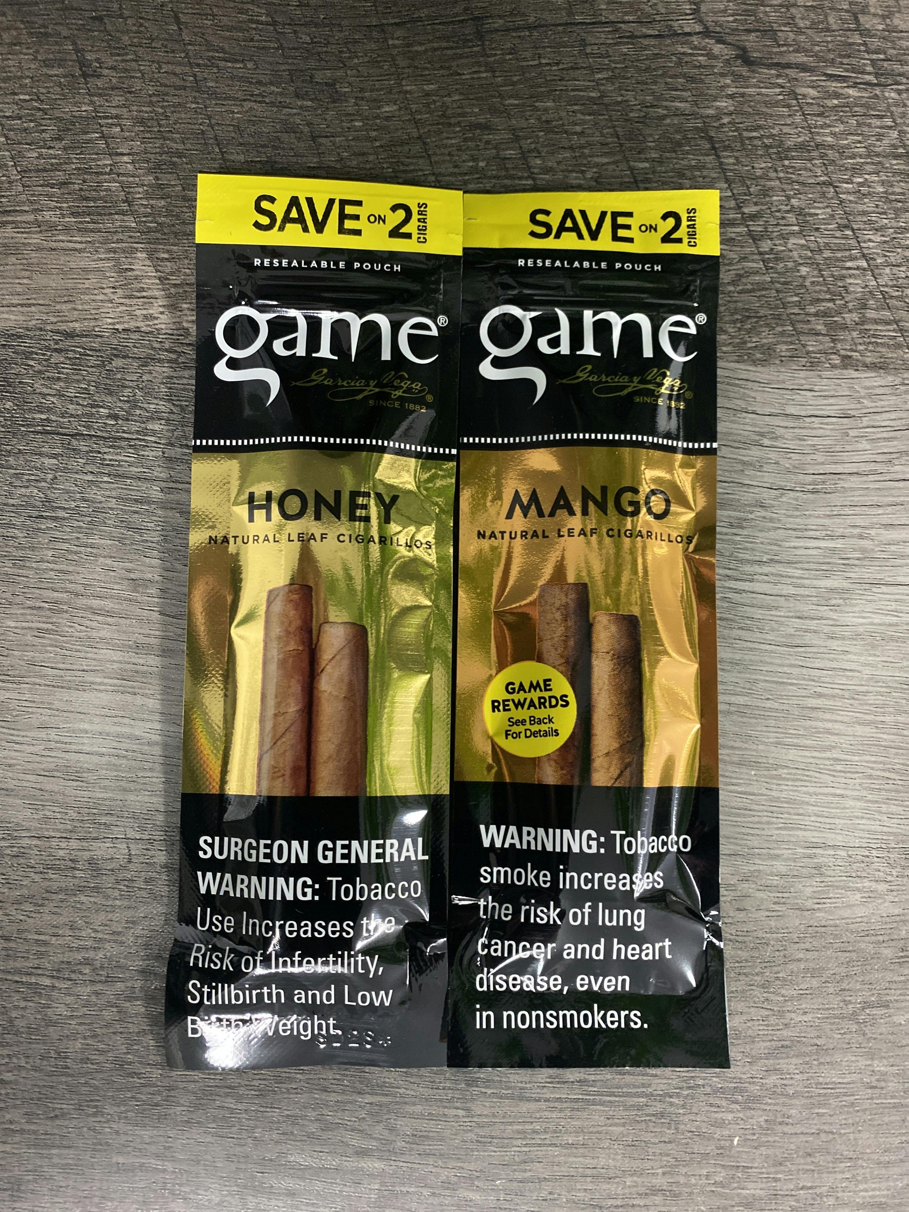 GAME Cigarillos Blunt Wraps - Assorted Flavors 2 Pack