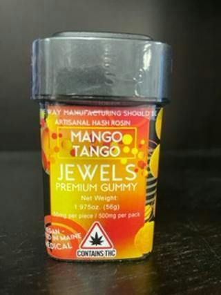 Mango Tango Hash Rosin Jewels - 500mg - The Hashery | Gummies | 10pk | 50mg