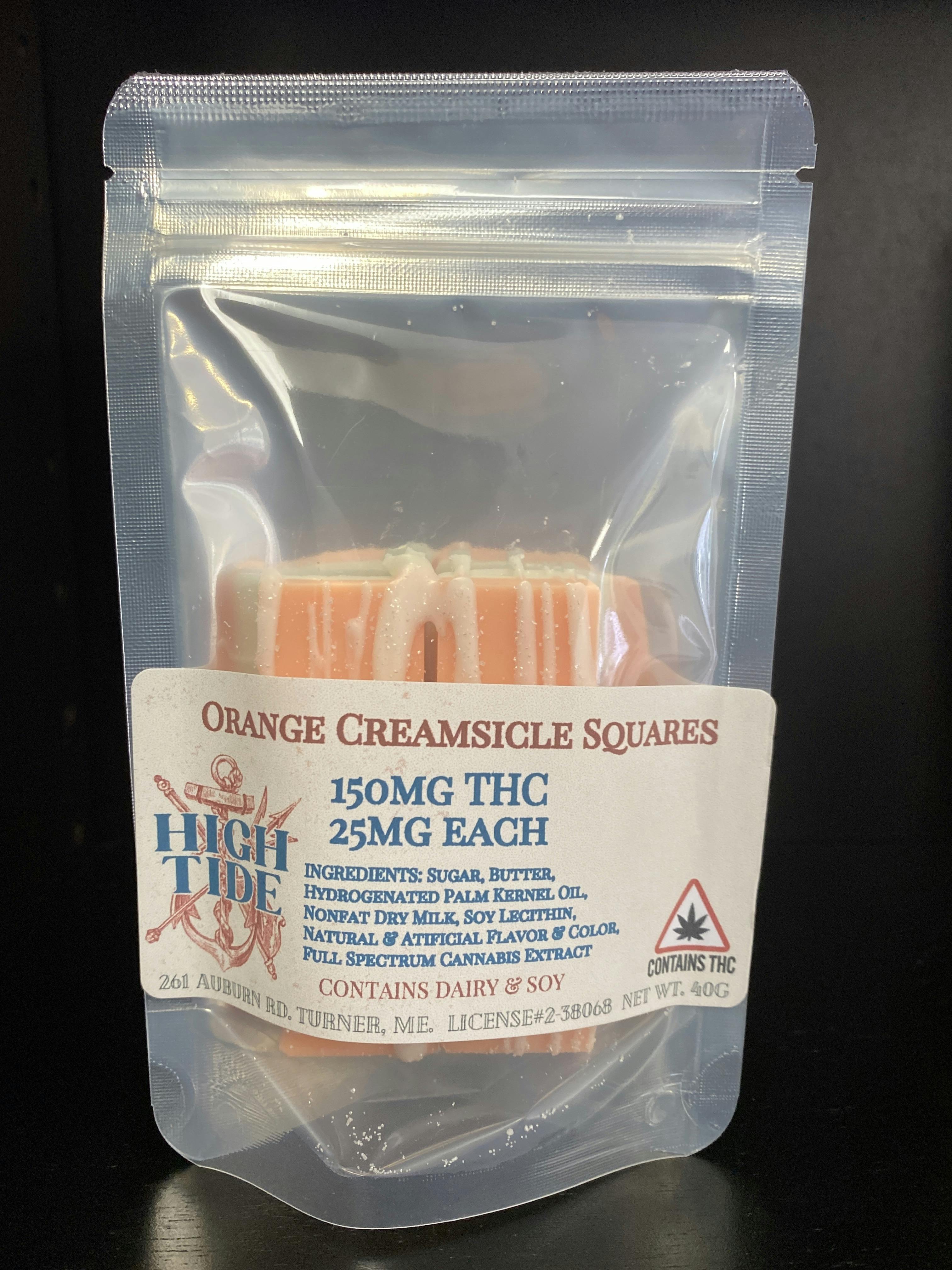 150mg Orange Creamsicle Squares by High Tide Edibles