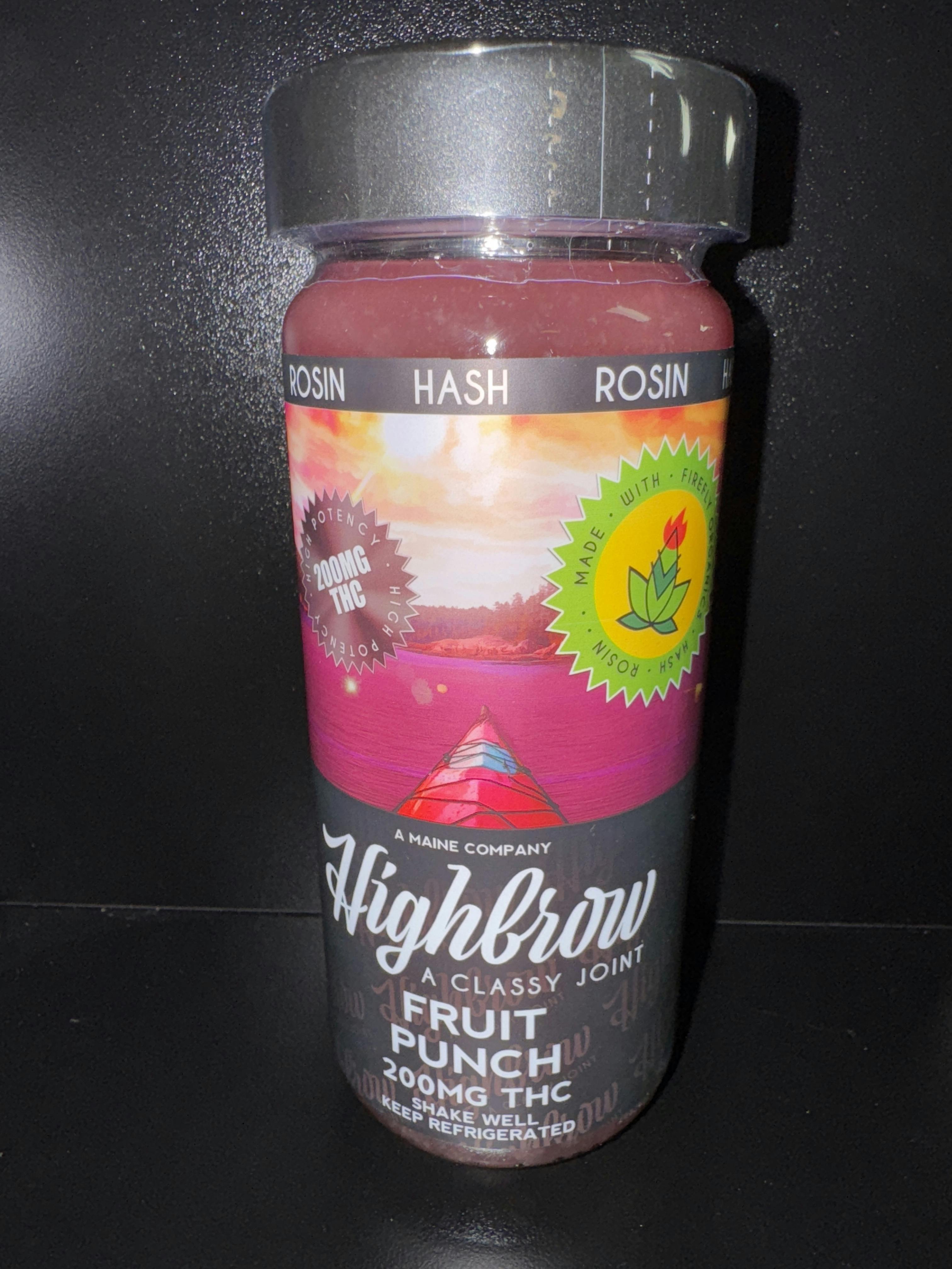 Highbrow Hash Rosin Fruit Punch Drink 200mg by Highbrow