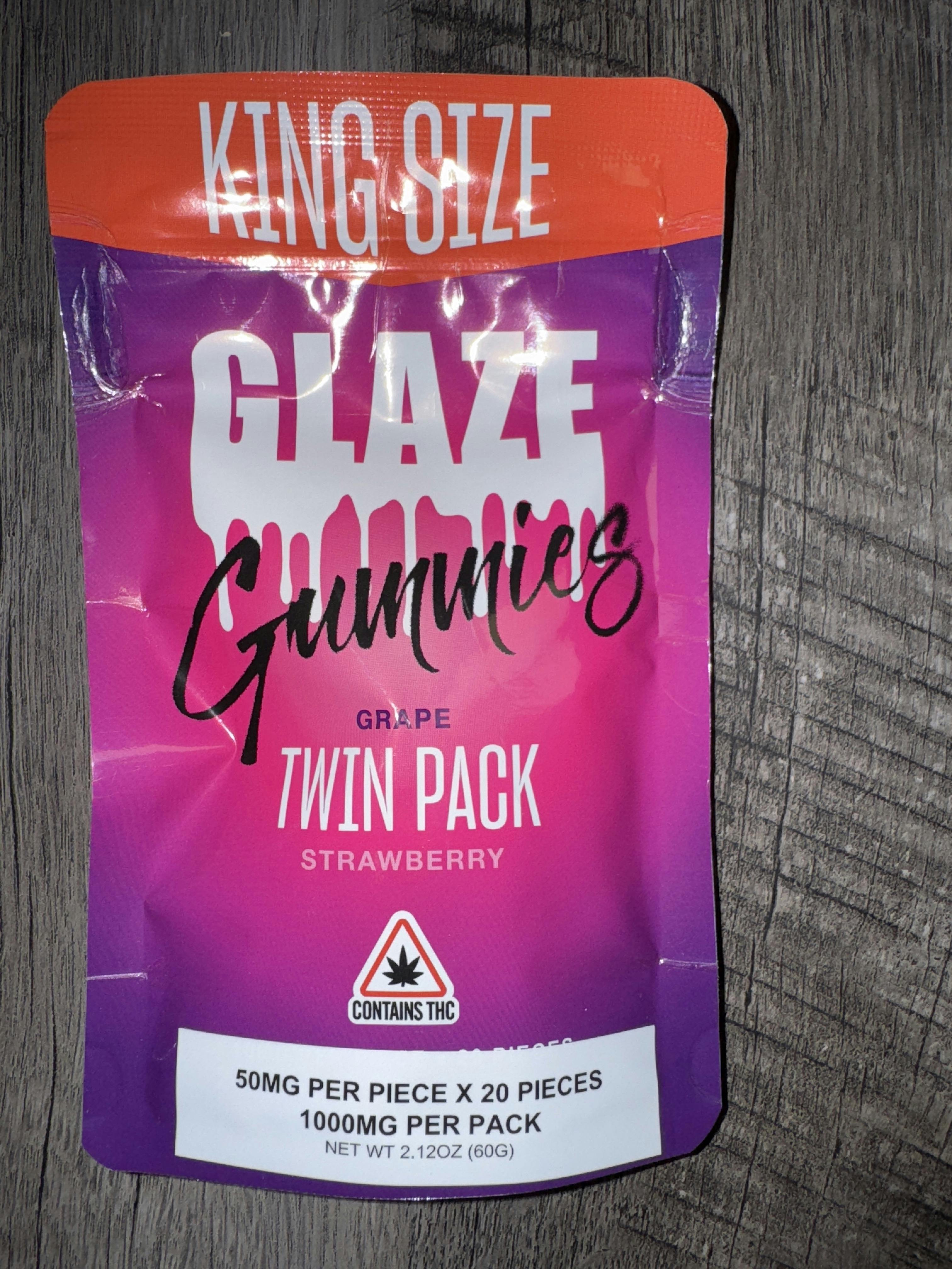Glaze | Twin Pack Grape + Strawberry Gummies | 1000mg (MED) by Glaze