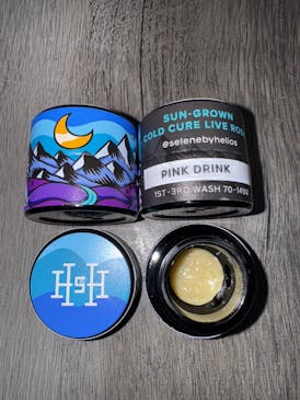 Pink Drink - Sun Grown Cold Cure Live Rosin 1g by Selene & Helios Hash