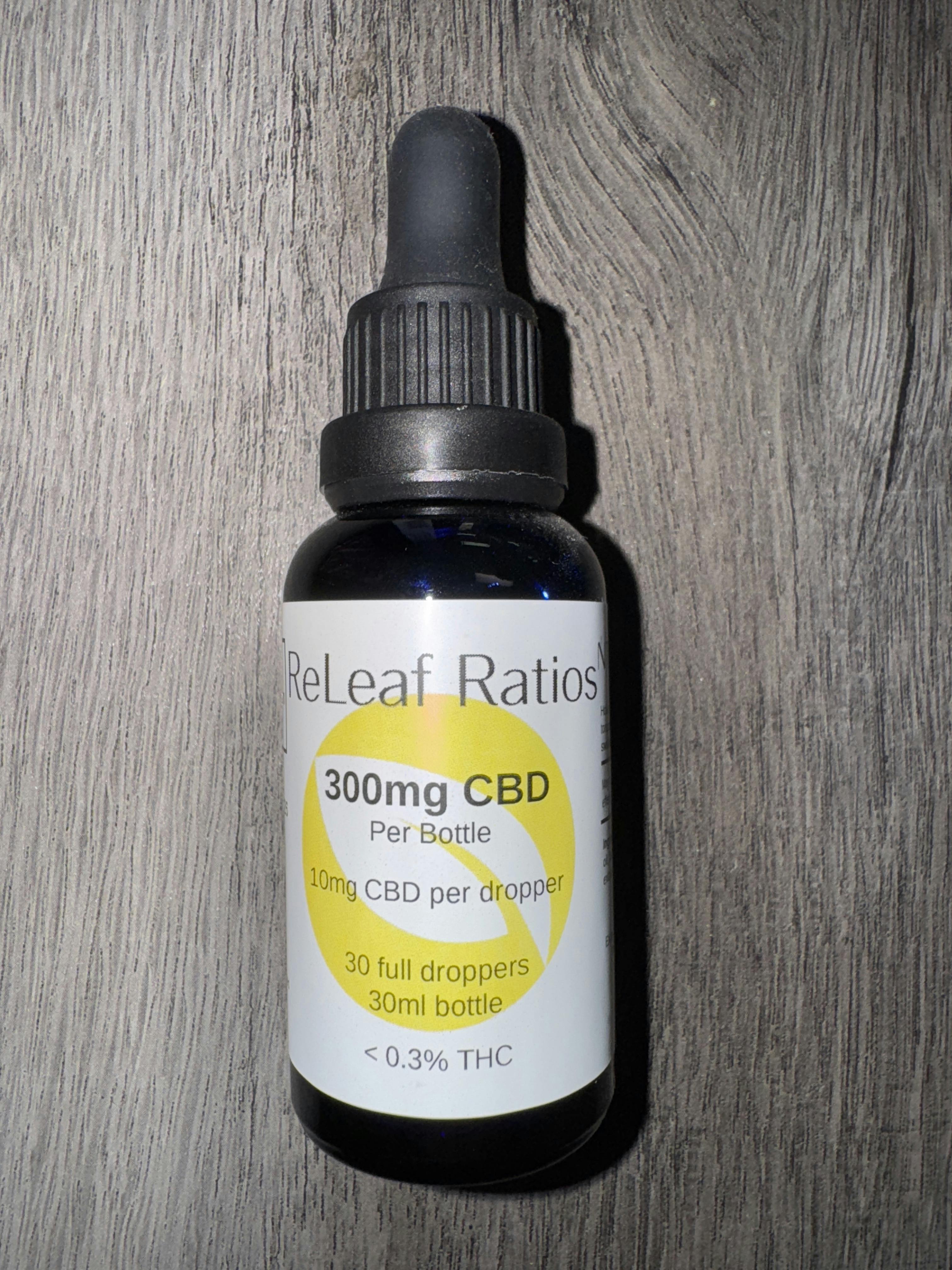 300mg Full Spectrum CBD Tincture by Releaf Ratios at Cworx & Company