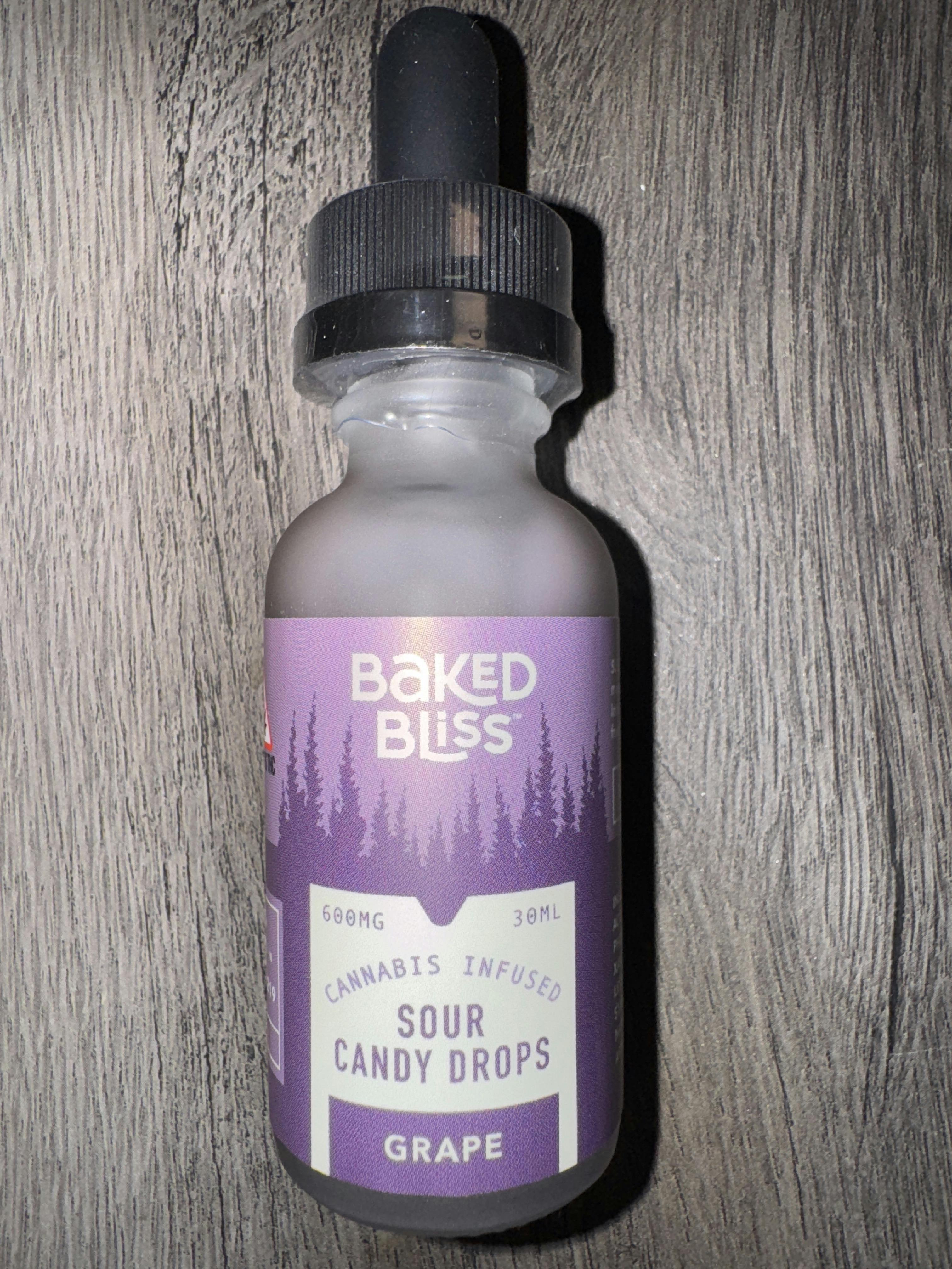 600mg Grape Sour Candy Drops by Baked Bliss