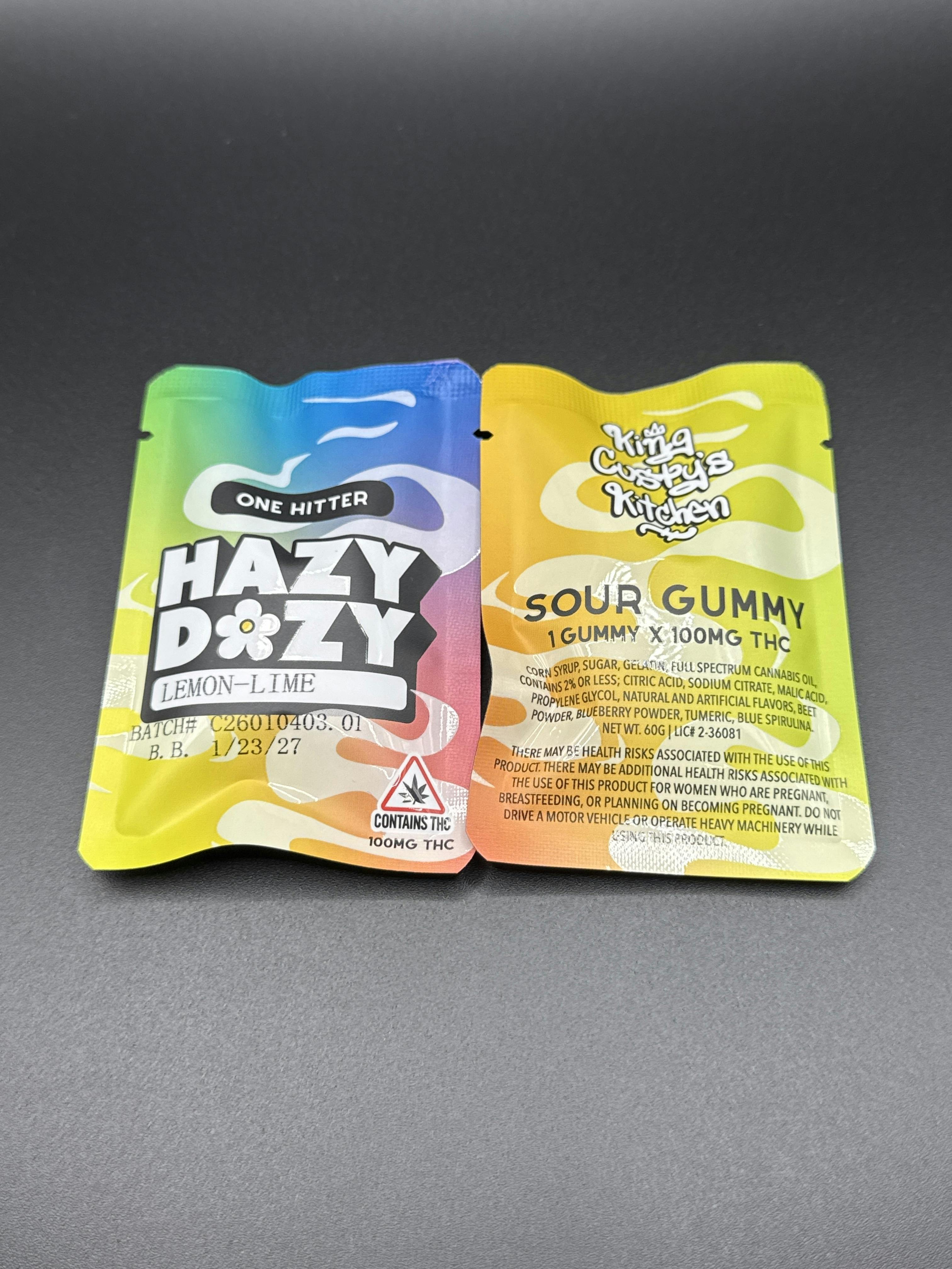Hazy Dazy One Hitter Full Spectrum 100mg Sour Gummy by King Custy’s Kitchen