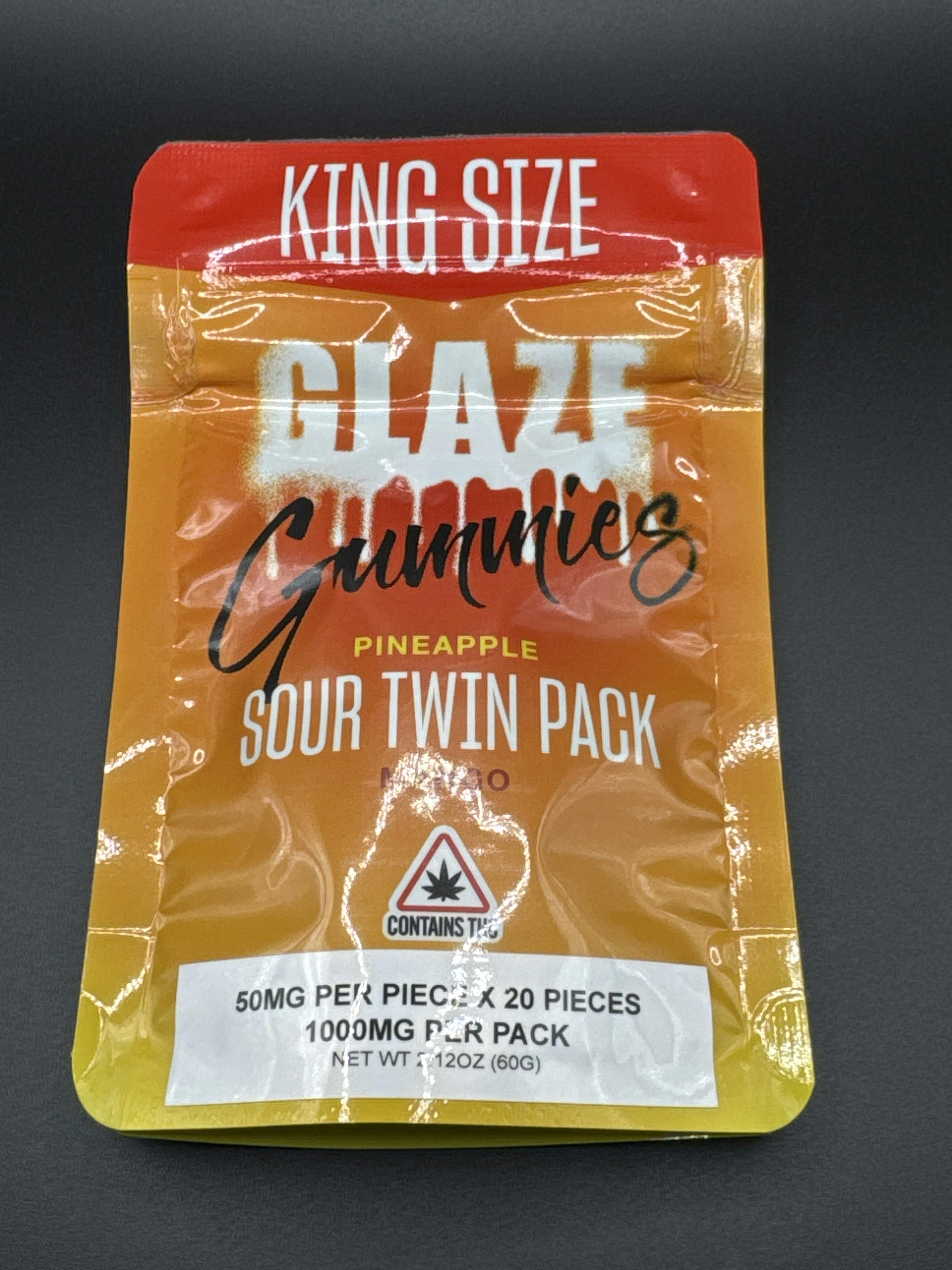 Pineapple + Mango Sour Twin Pack 1000mg by Glaze