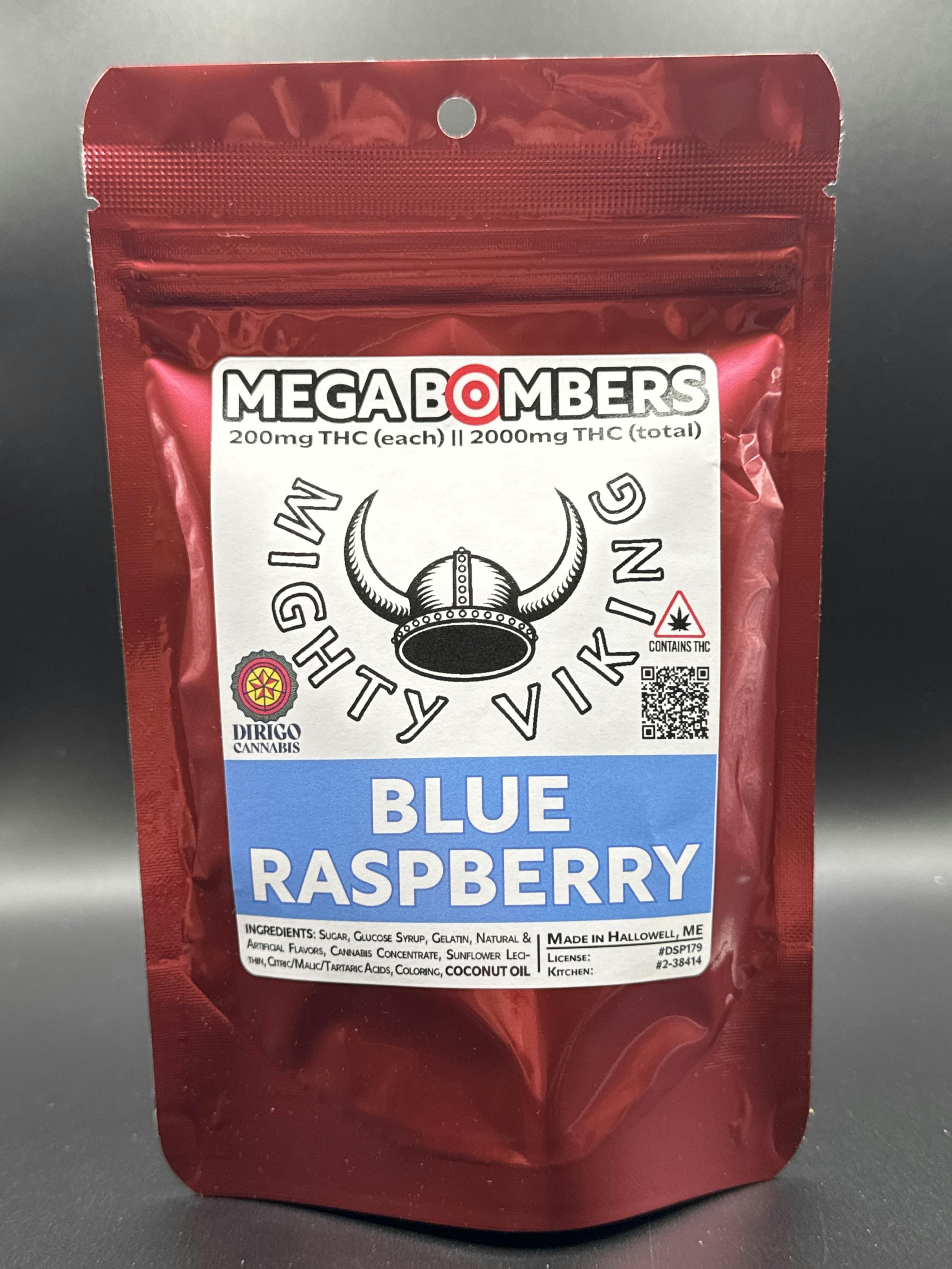 Blue Raspberry - 2000mg Mega Bombers by Mighty Viking Gummies