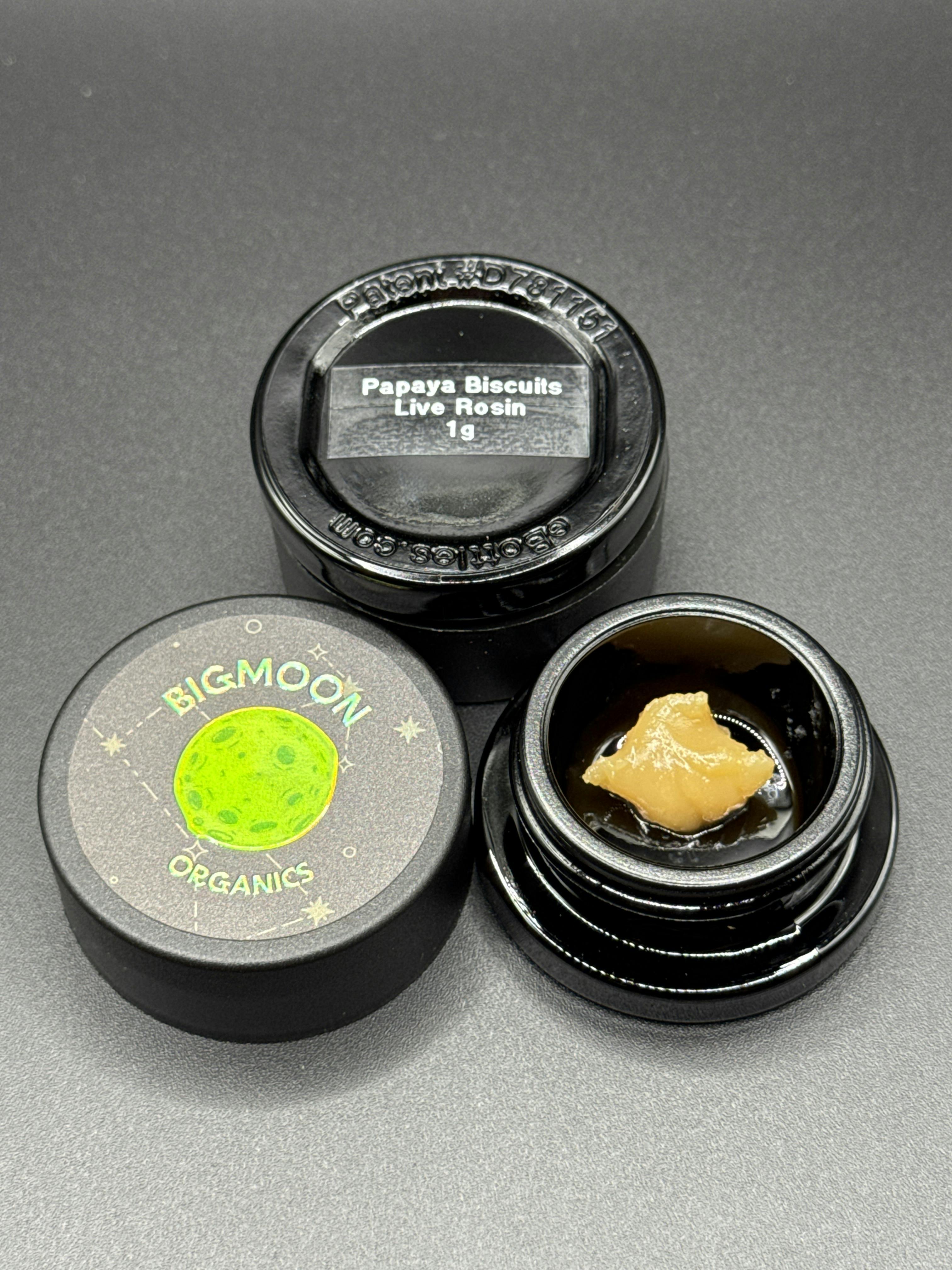 Papaya Biscuits - 1g Live Hash Rosin by Big Moon Organics