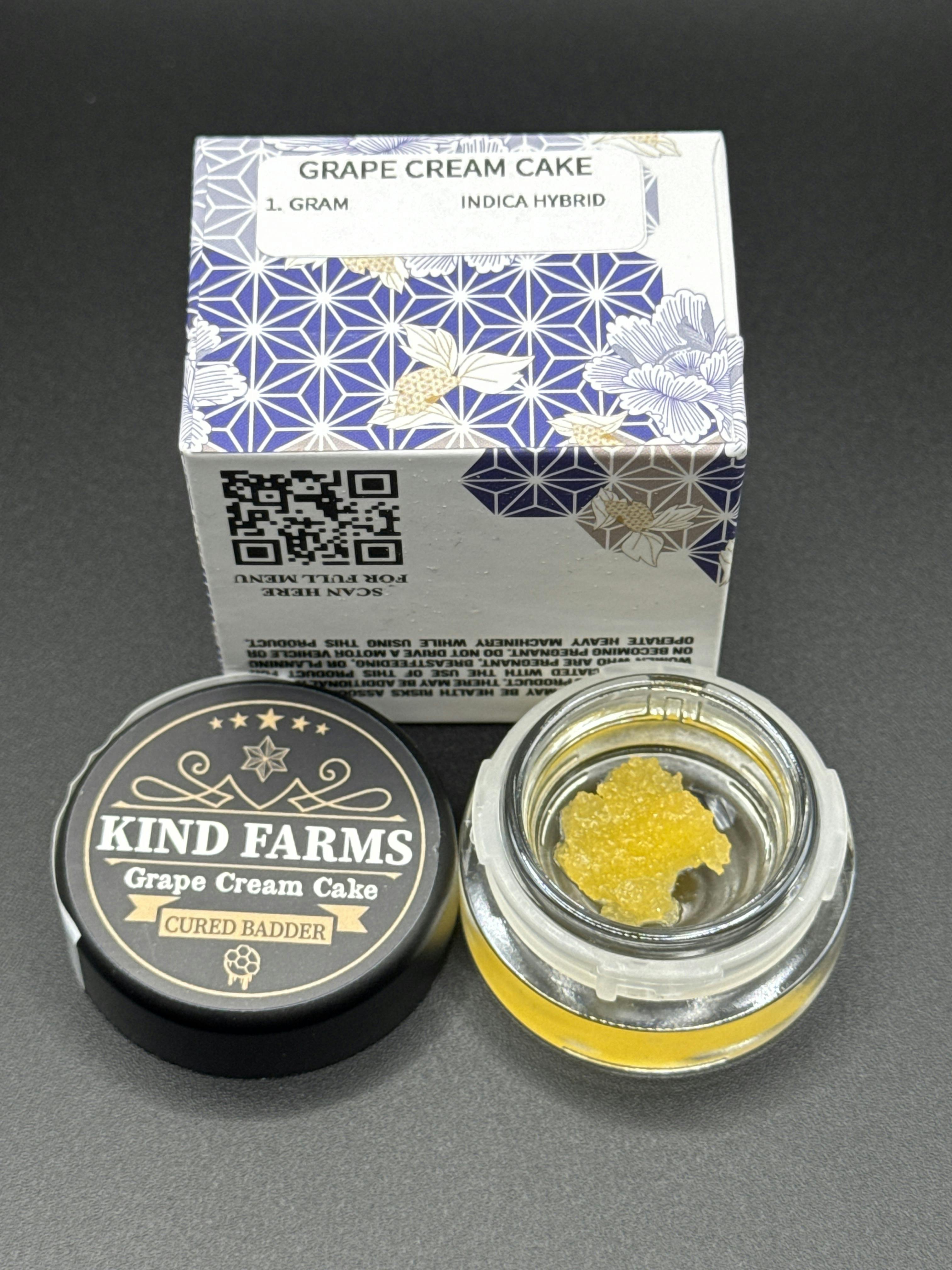 Grape Cream Cake - Cured Badder 1g by Kind Farms Reserve