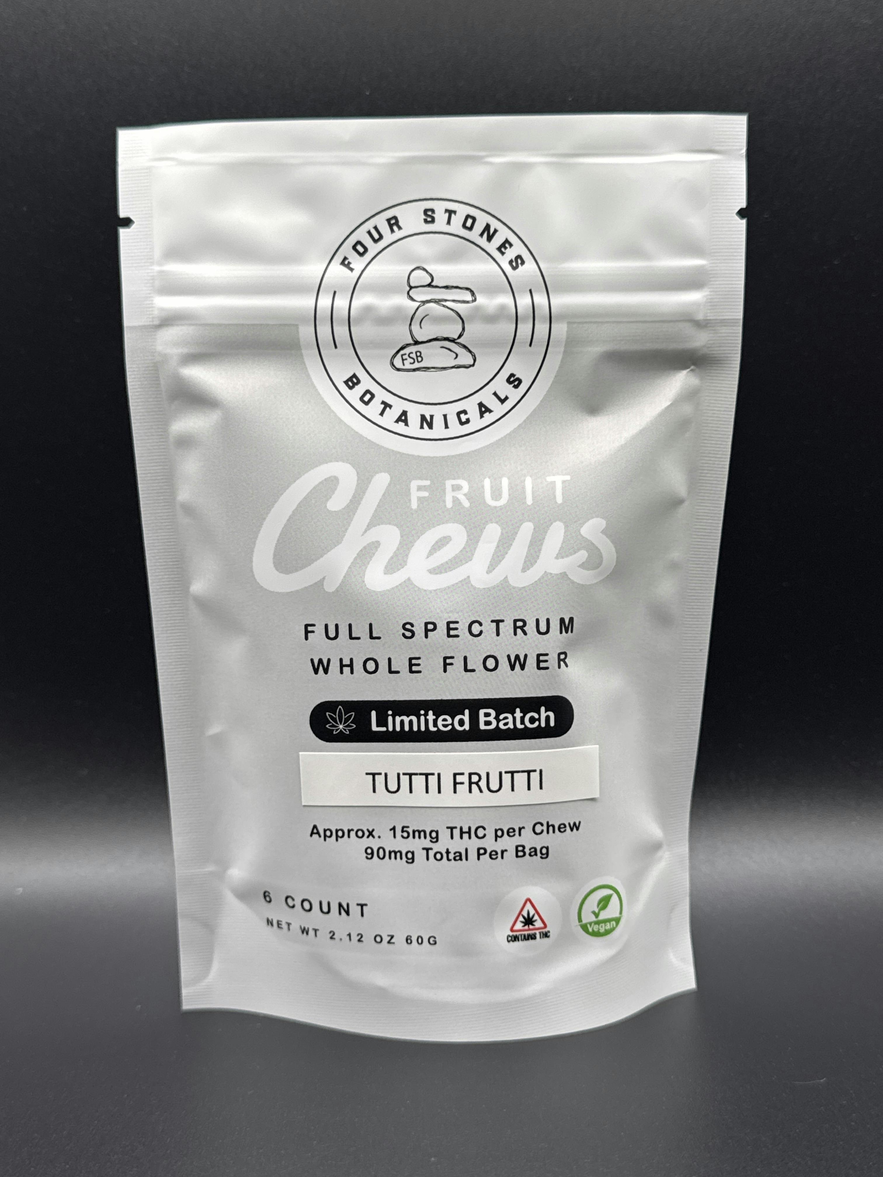 Tutti Fruiti - Four Stones Botanicals Full Spectrum Fruit Chews 90mg (15mg ea.)