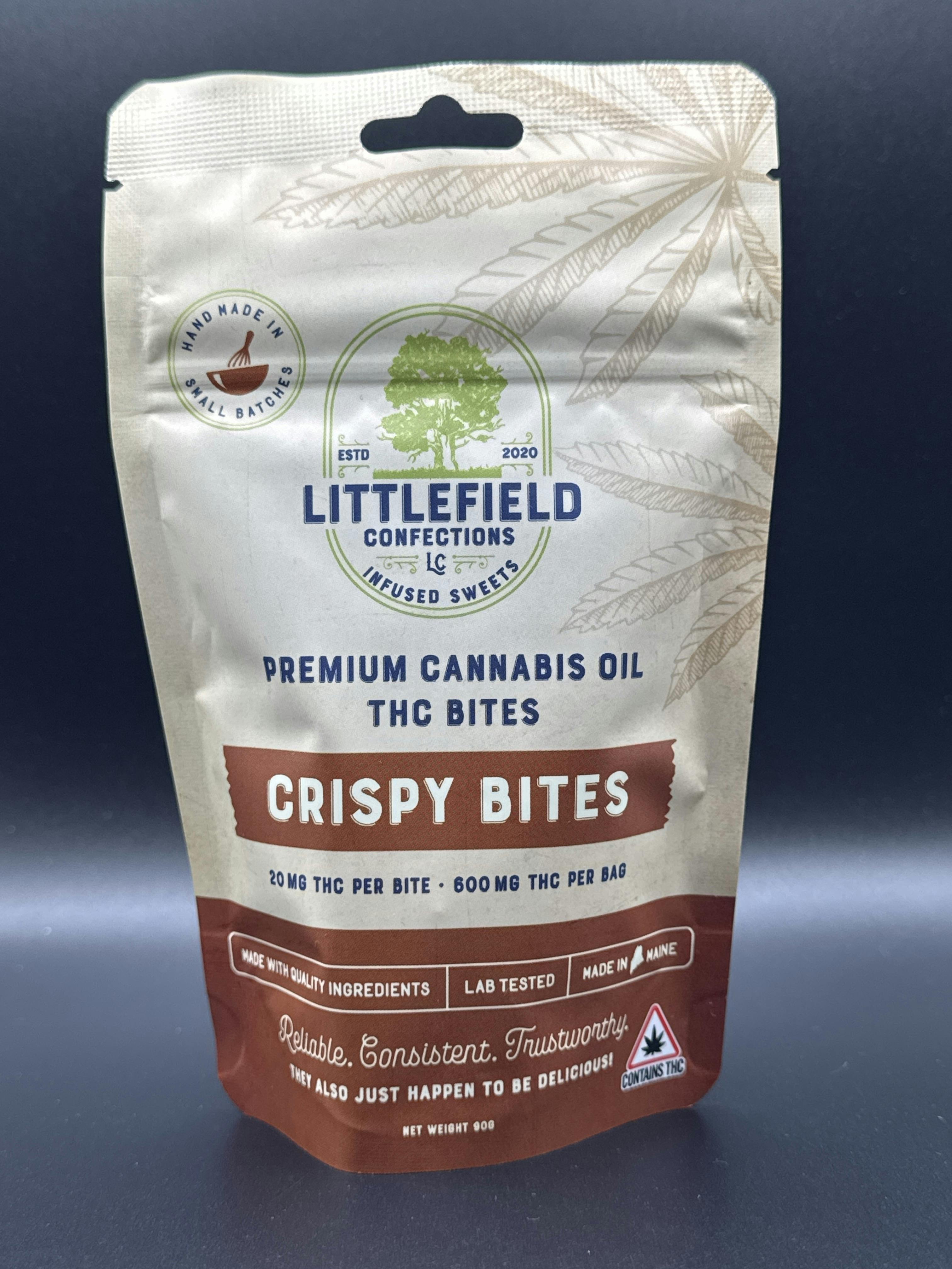 Crispy THC Bites 20mg/pc 600mg Total by Littlefield Confections