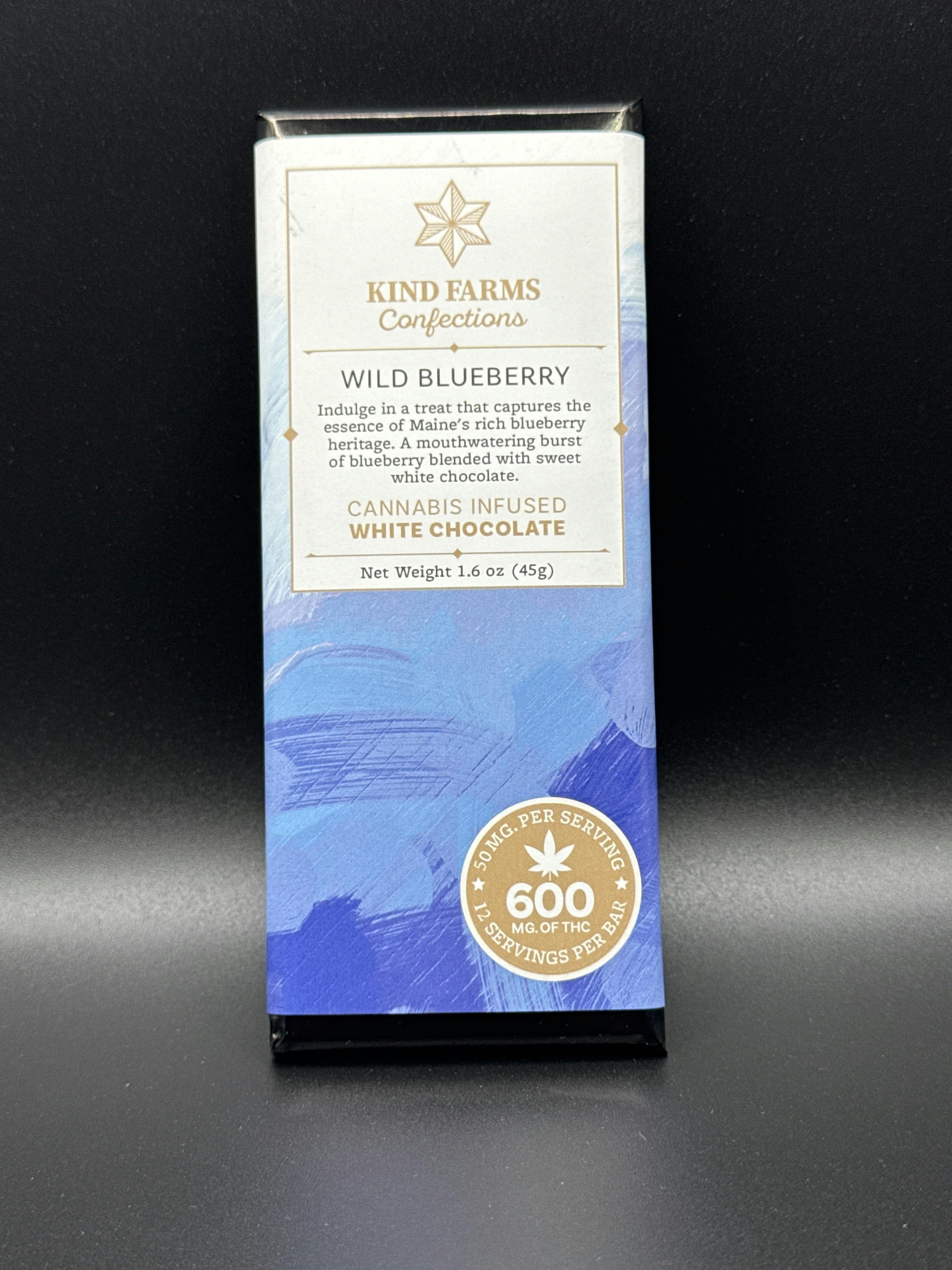 600mg Wild Blueberry Chocolate Bar by Kind Farms Reserve