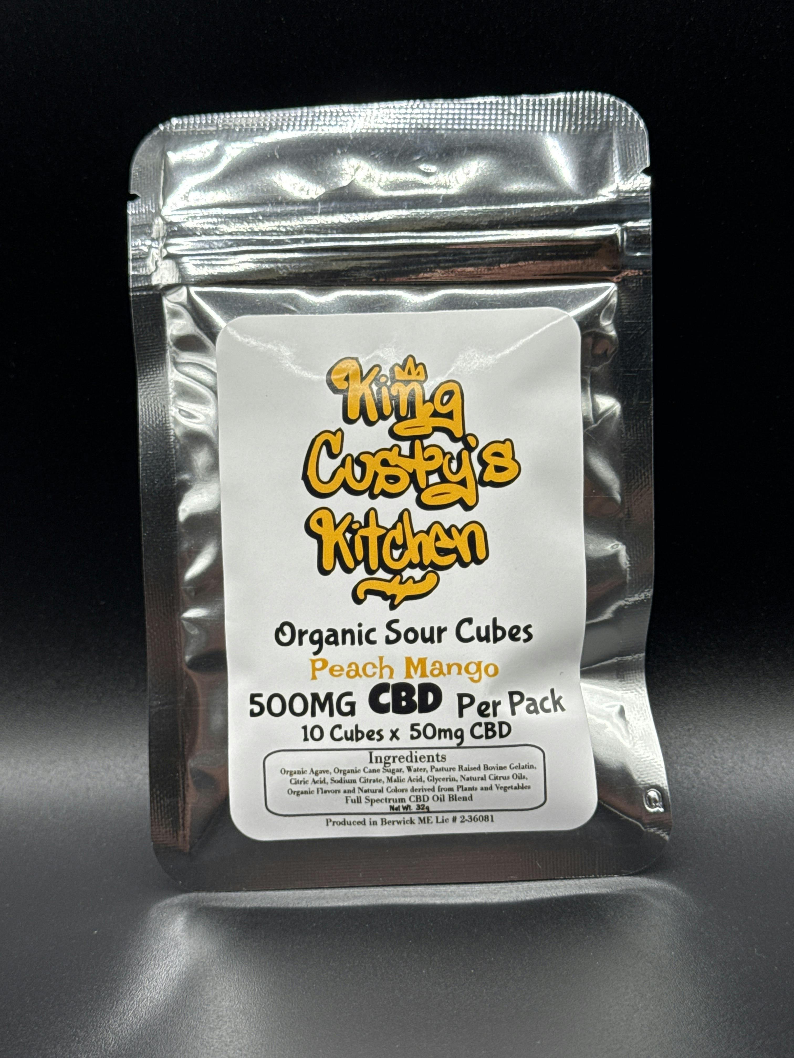 CBD Full Spectrum Organic Sour Cubes 500mg Pack by King Custy’s Kitchen