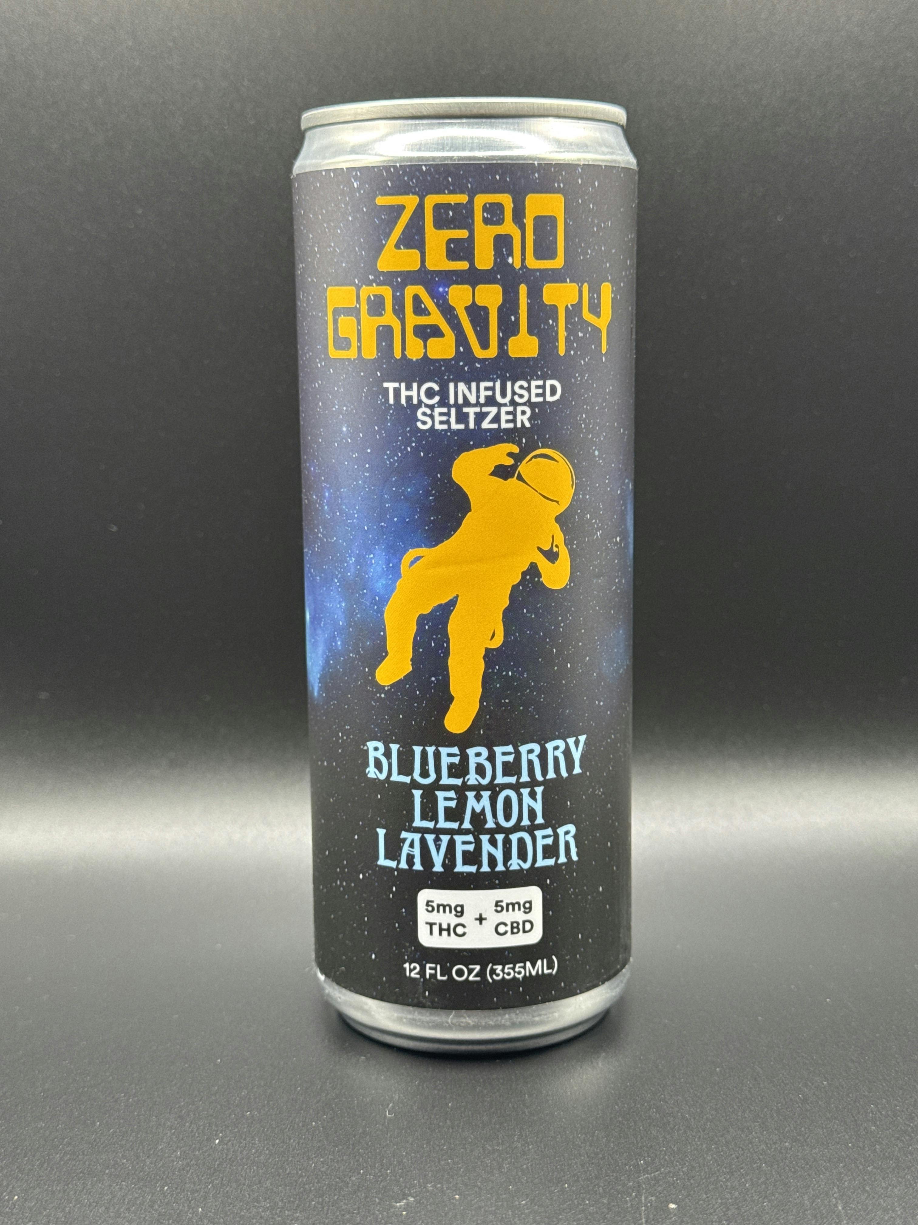 Blueberry Lemon Lavender Seltzer - 5mg THC 5mg CBD by Zero Gravity Cannabis