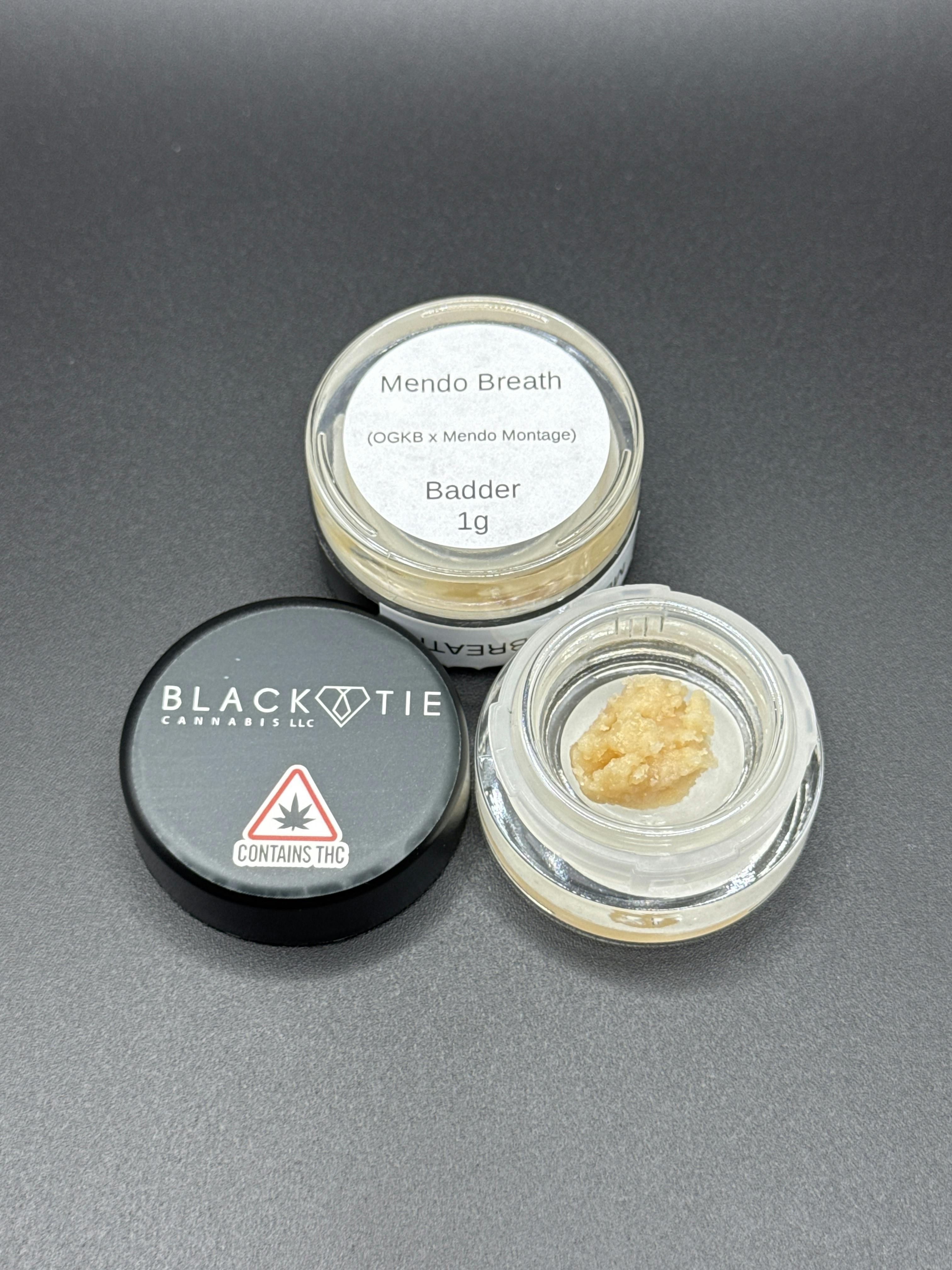 Mendo Breath - Cured Resin Badder 1g by Black Tie Cannabis
