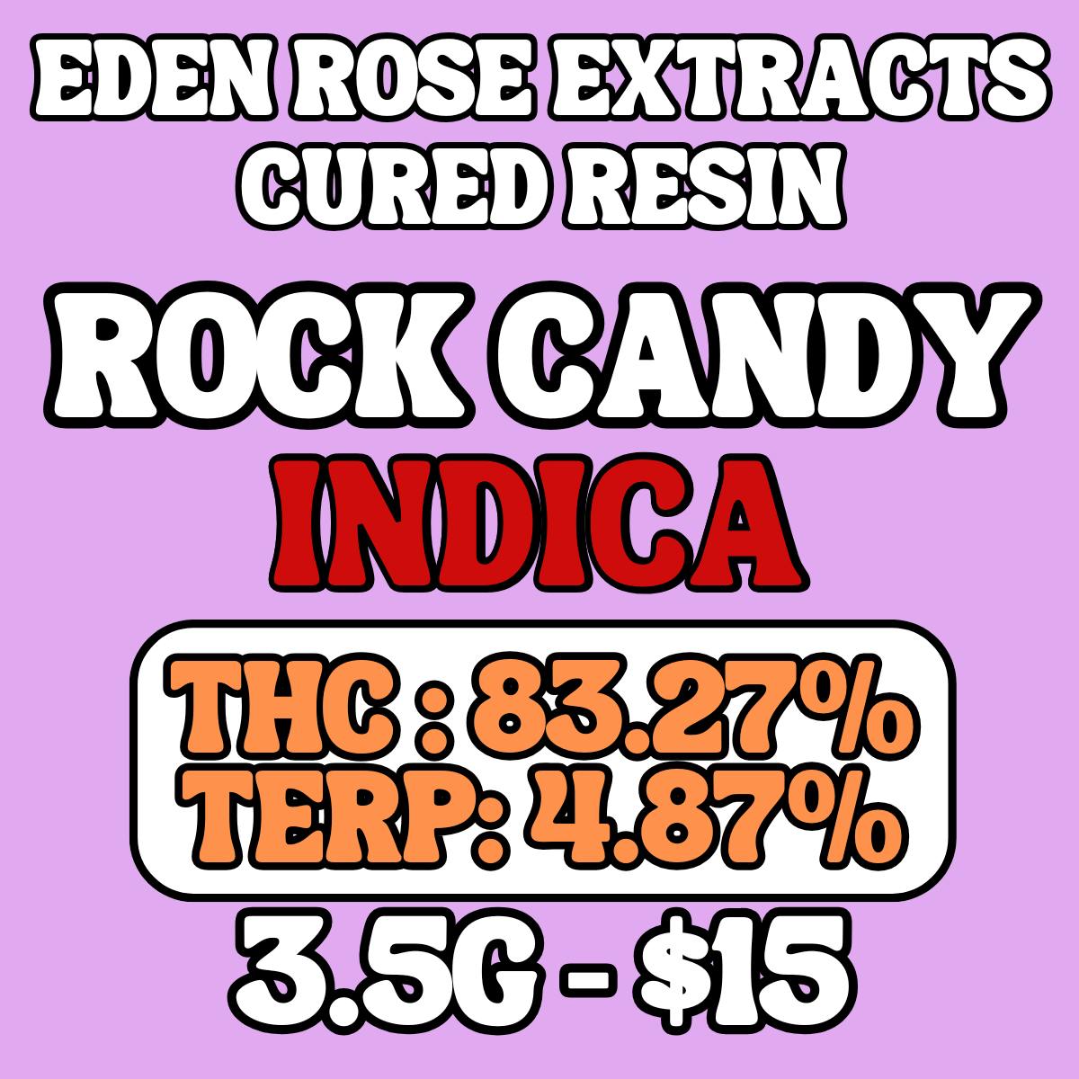 3.5g Cured Resin Dabs - Rock Candy - Indica