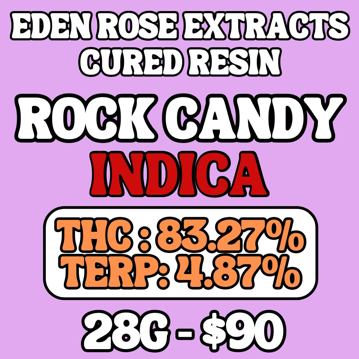 28g - Cured Resin Dabs - Rock Candy - Indica