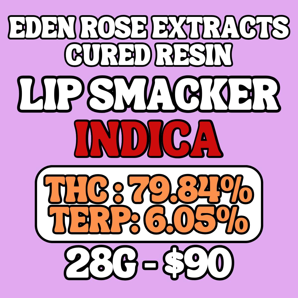28g Cured Resin Dabs - LIP SMACKER - Indica