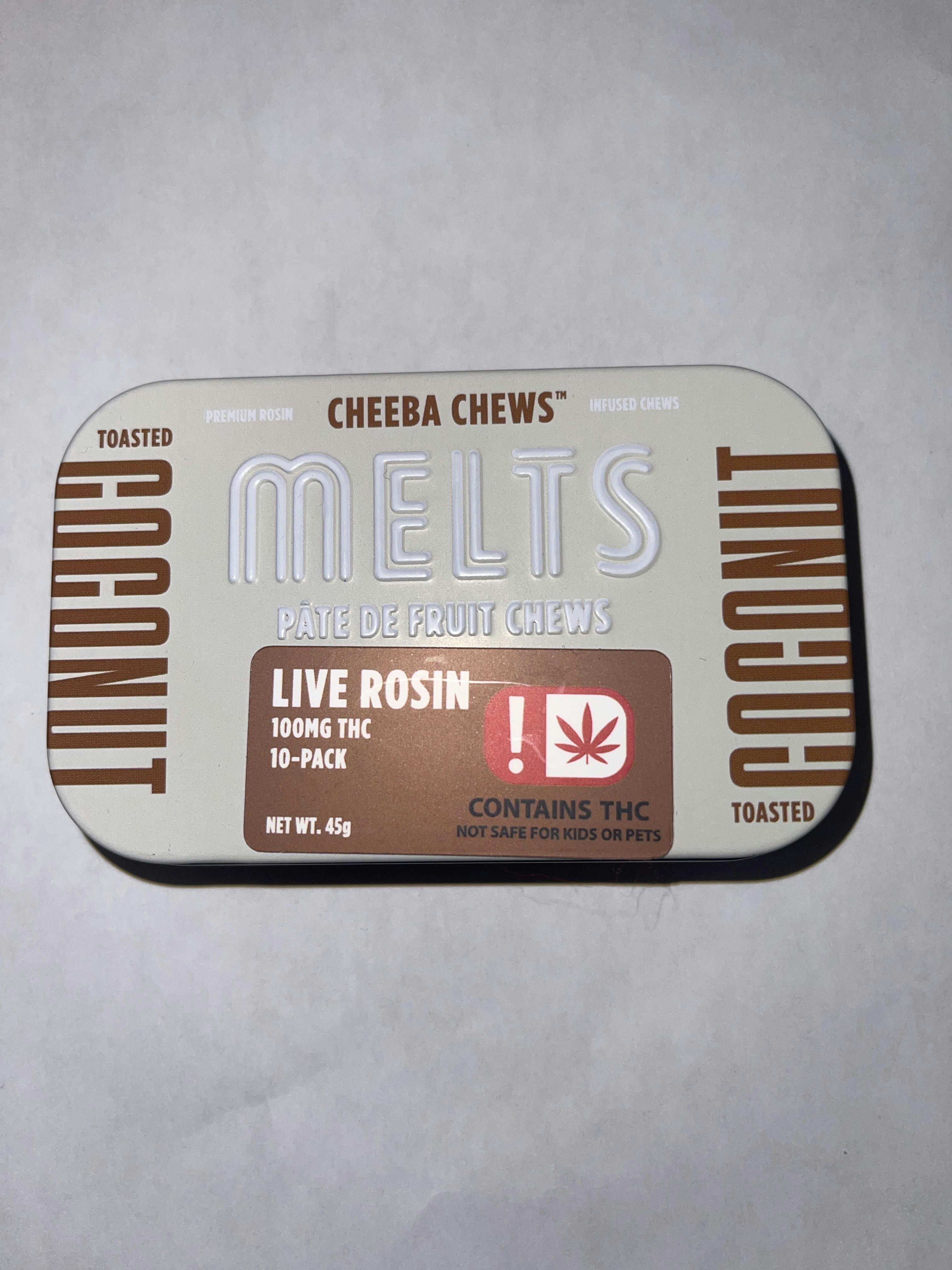 Cheeba Chews - 100mg live rosin melt - coconut