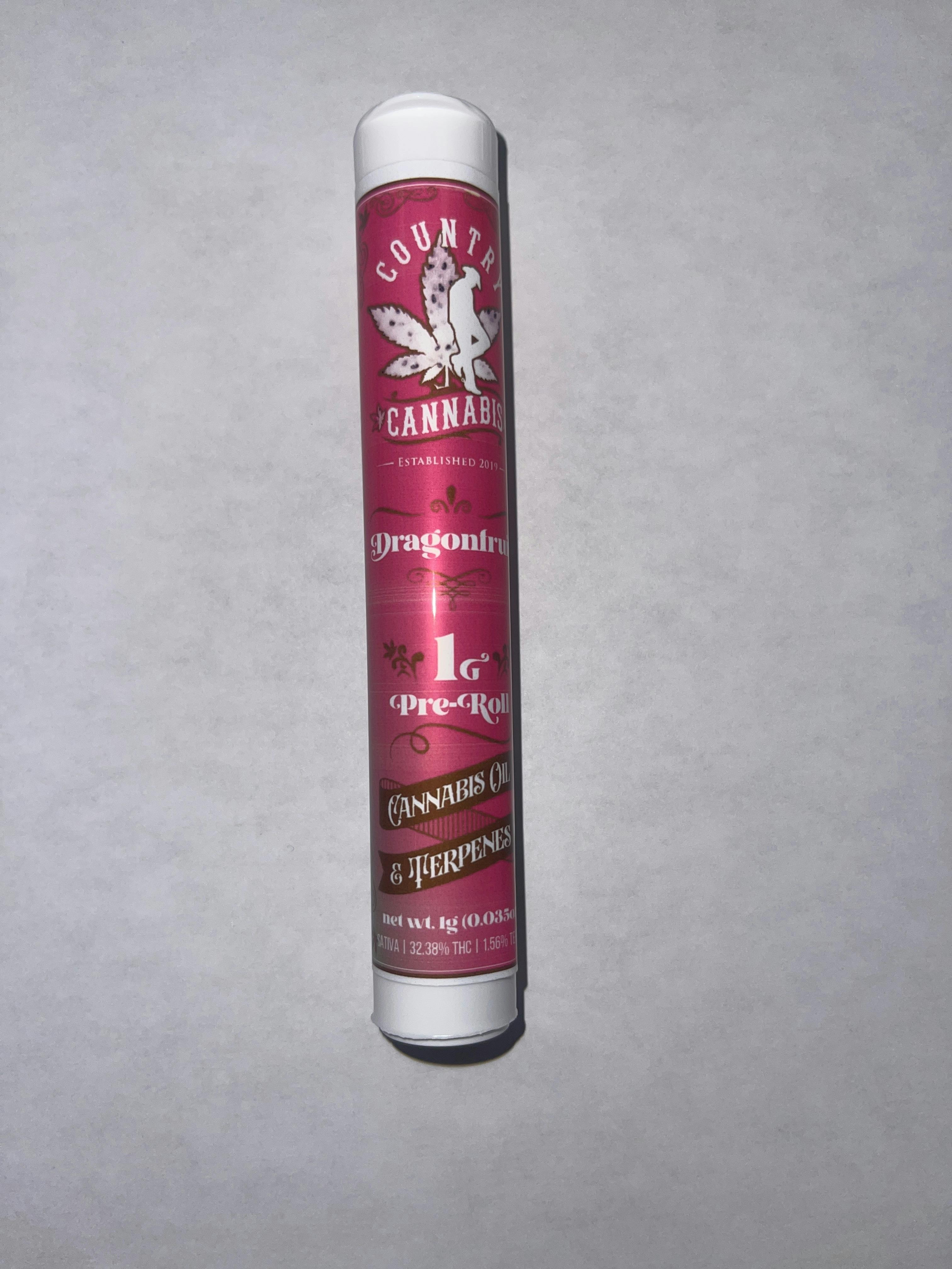 Country Cannabis - Country Cannabis - Infused Pre-Roll - Dragon Fruit S - 1g