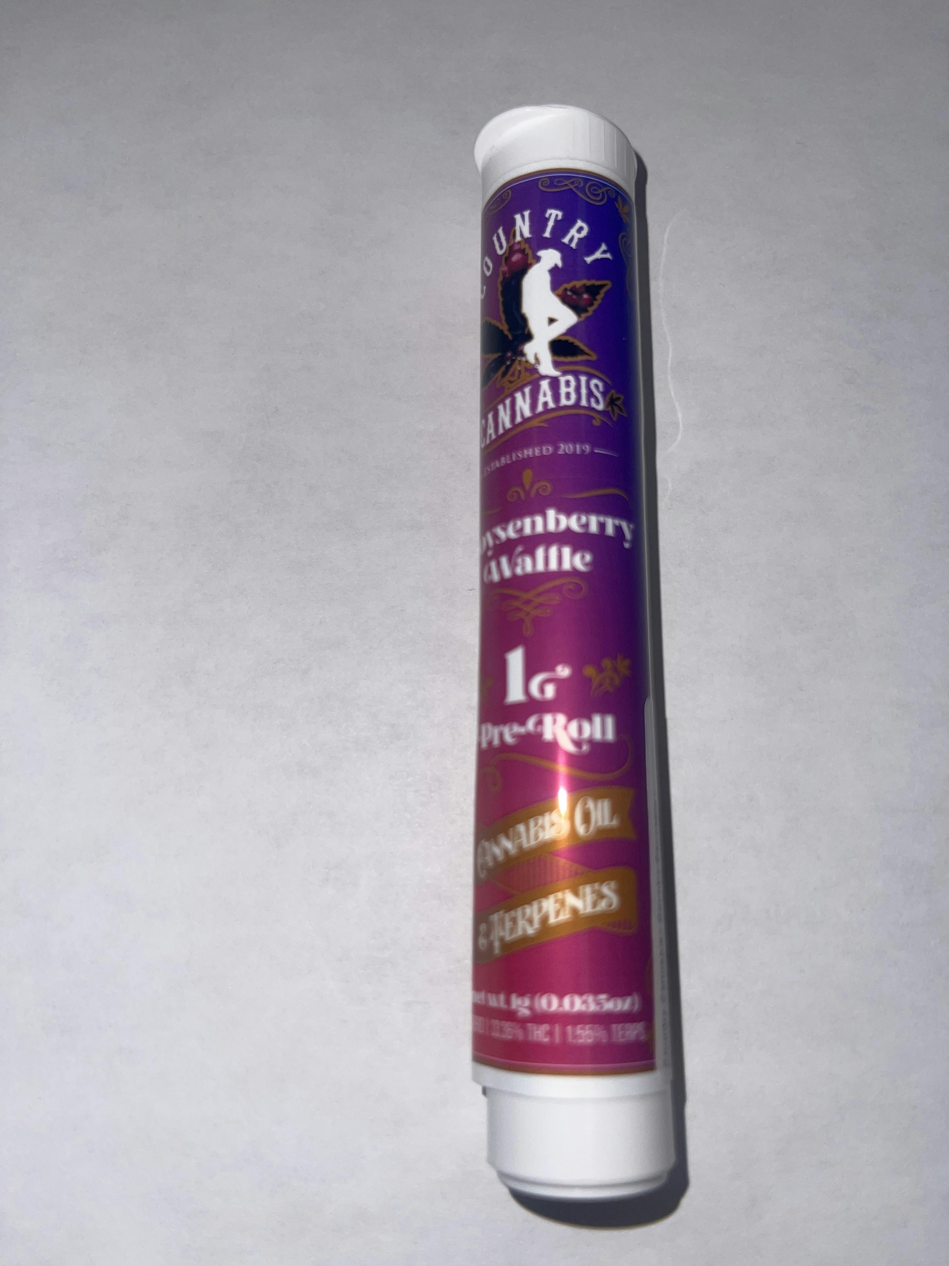 Country Cannabis - Country Cannabis - Infused Pre-Roll - Boysenberry Waffle H - 1g
