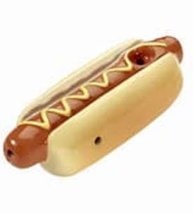 Ceramic Hand Pipe Hot Dog Design