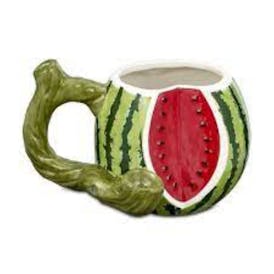 Ceramic Mug Hand Pipe Watermelon Design