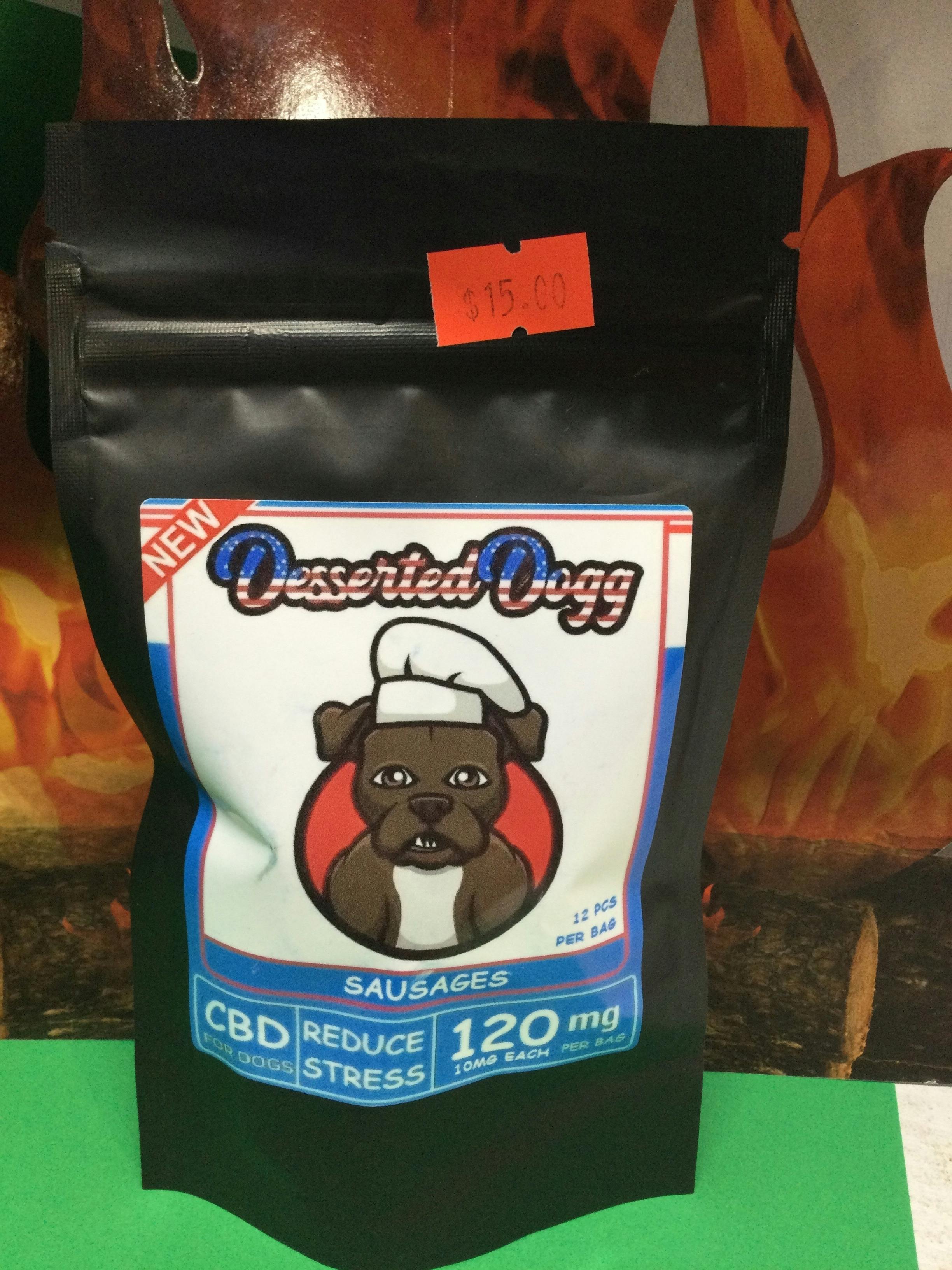 Desserted Dog Sausages CBD dog treats 120mg