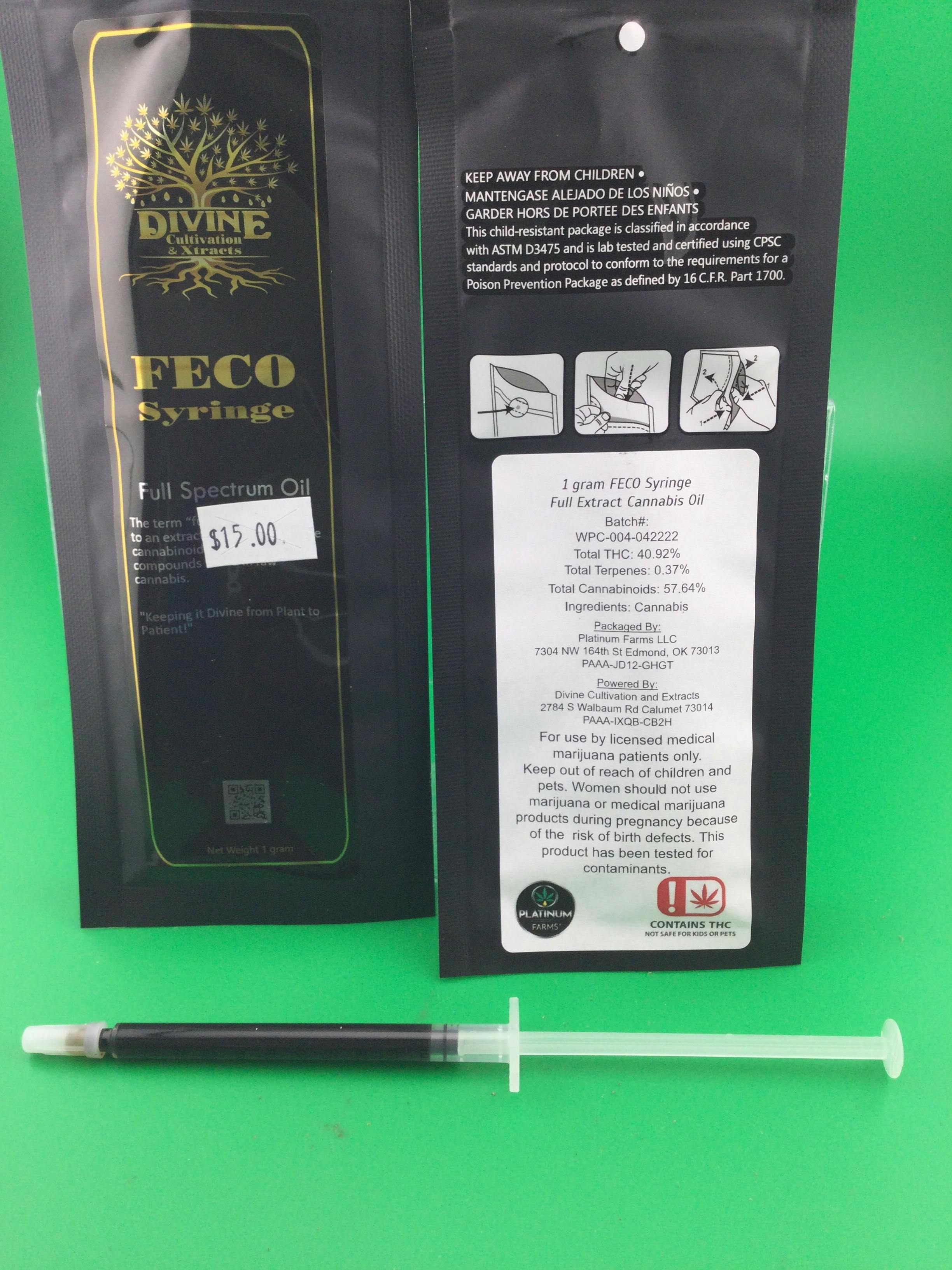 Divine Cultivation & Xtracts FECO Syringe