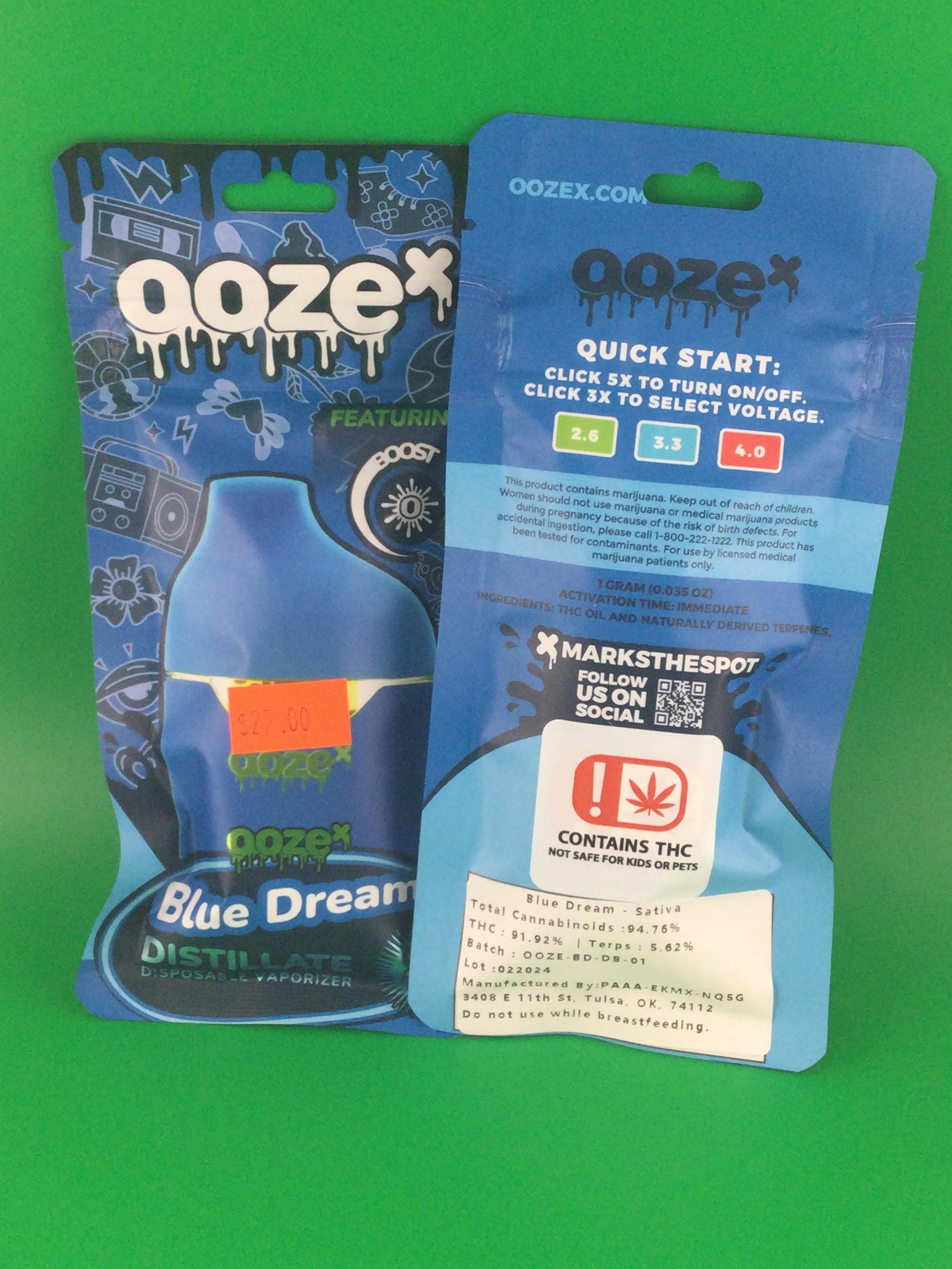 OOZE 1G Disposable Vape (Blue Dream)