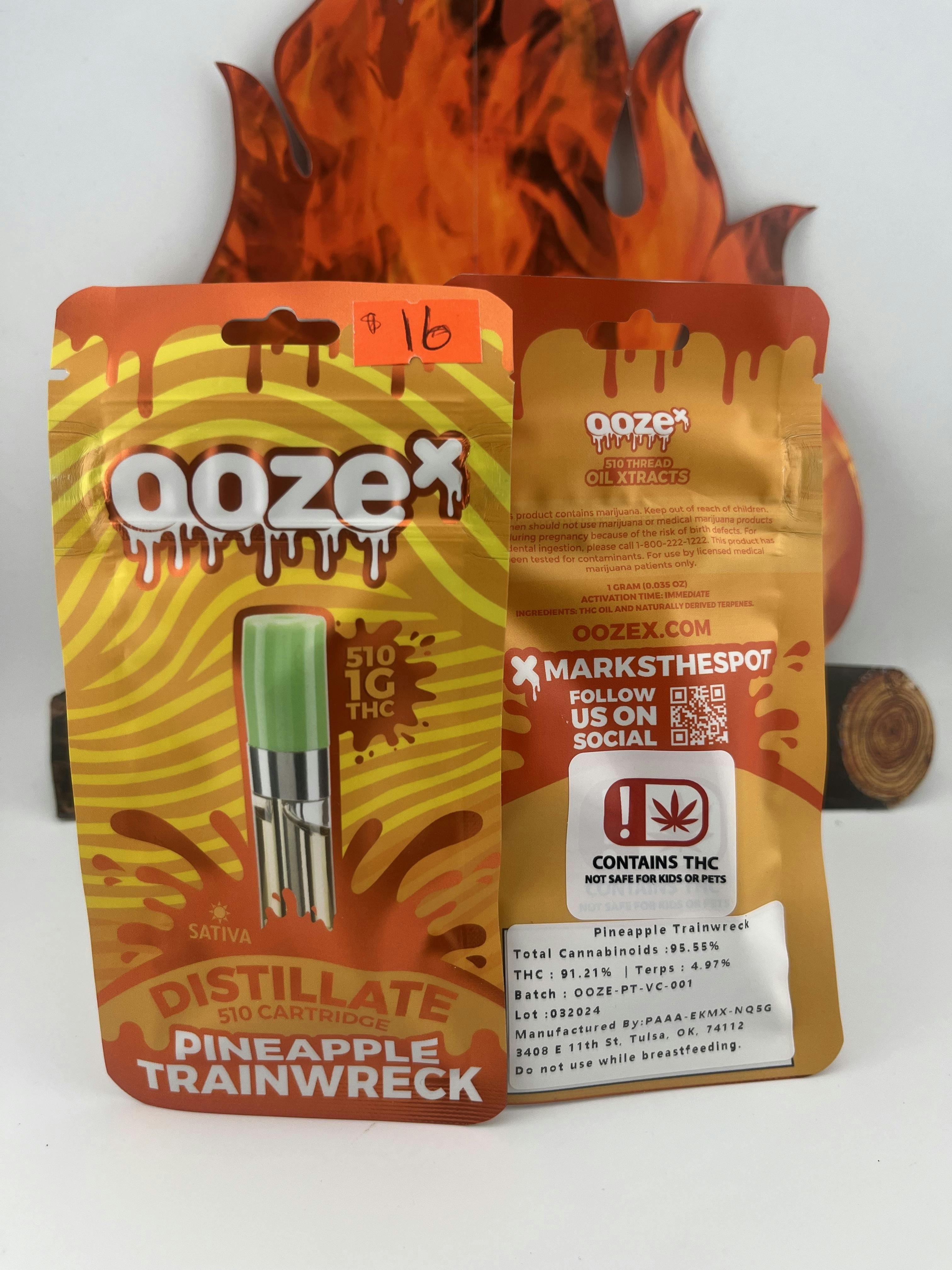 Ooze 1G Distillate Cartridge (Pineapple Trainwreck)