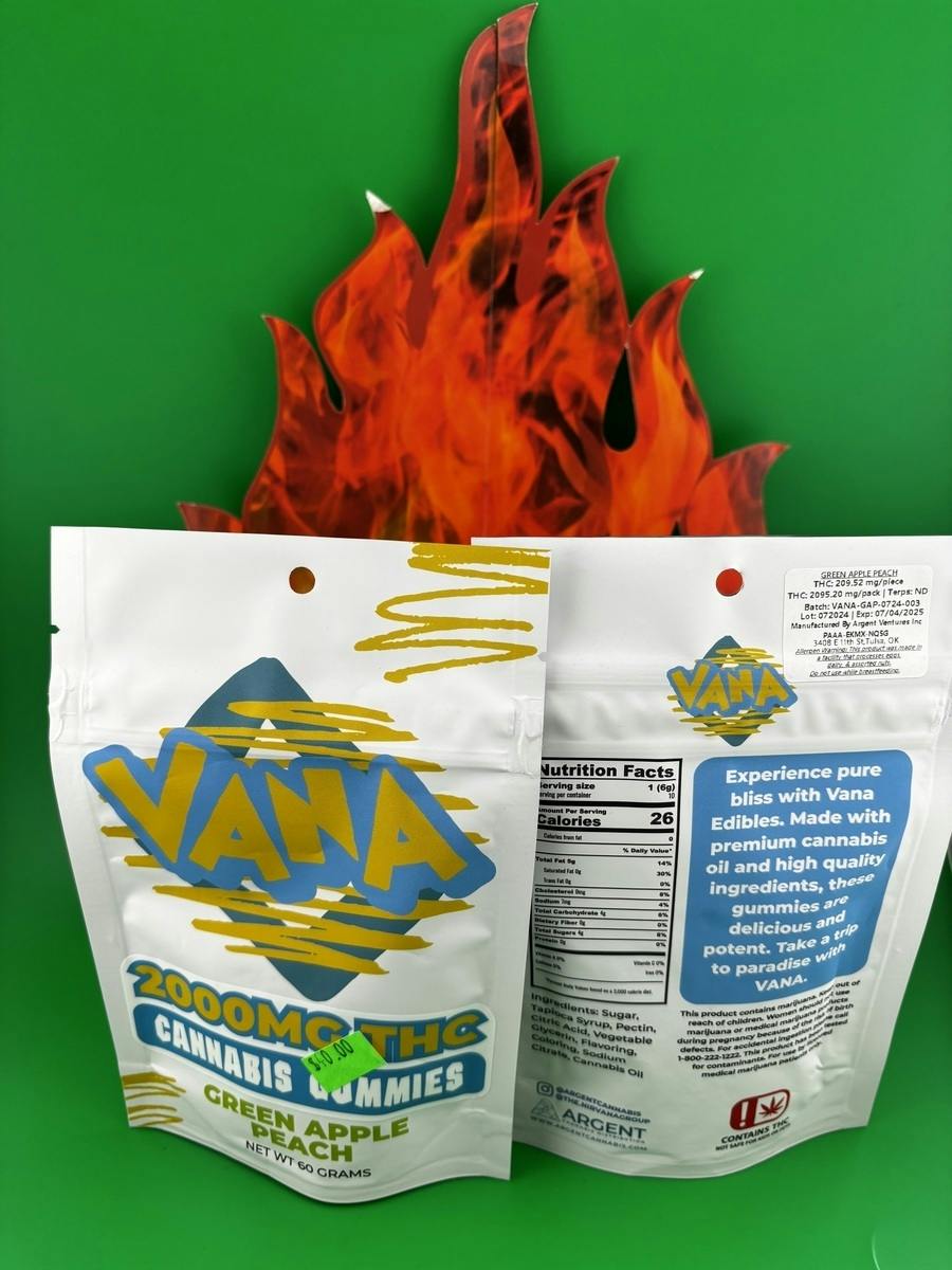 Vana 2,000mg Gummies (Green Apple Peach)