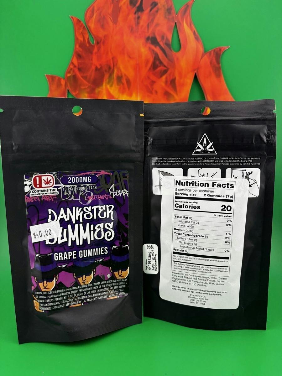 Dankster Dummies 2,000mg Gummies (Grape)