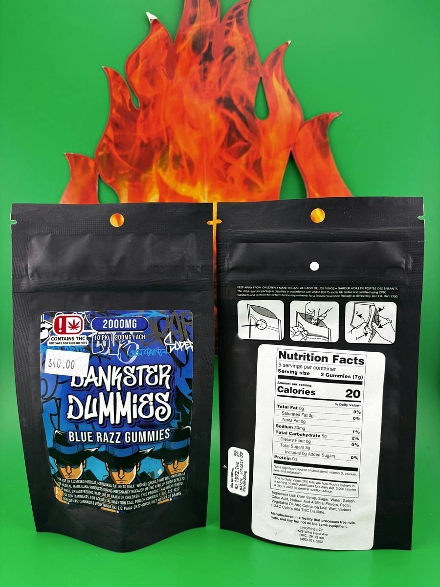 Dankster Dummies 2,000mg Gummies (Blue Razz)