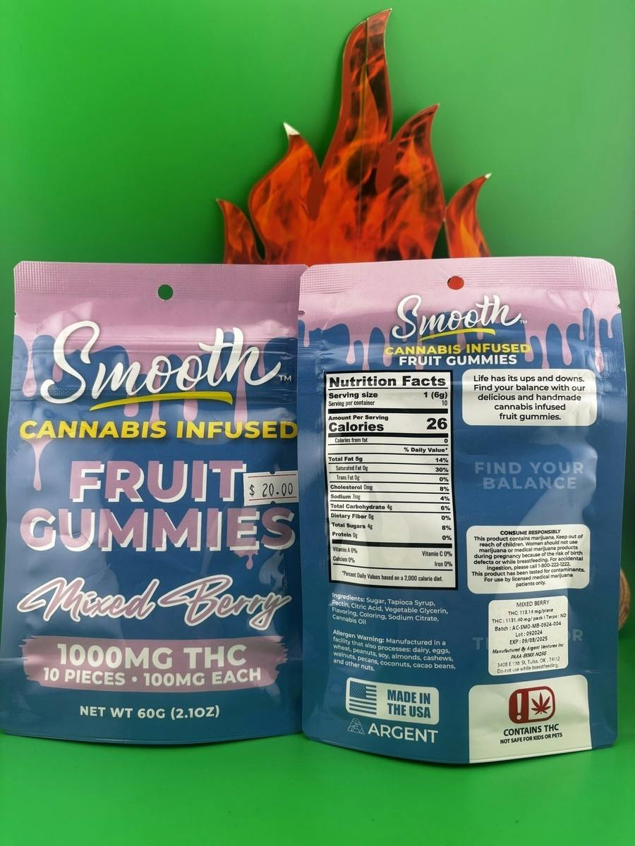 Smooth 1000mg Gummies (Mixed Berry)