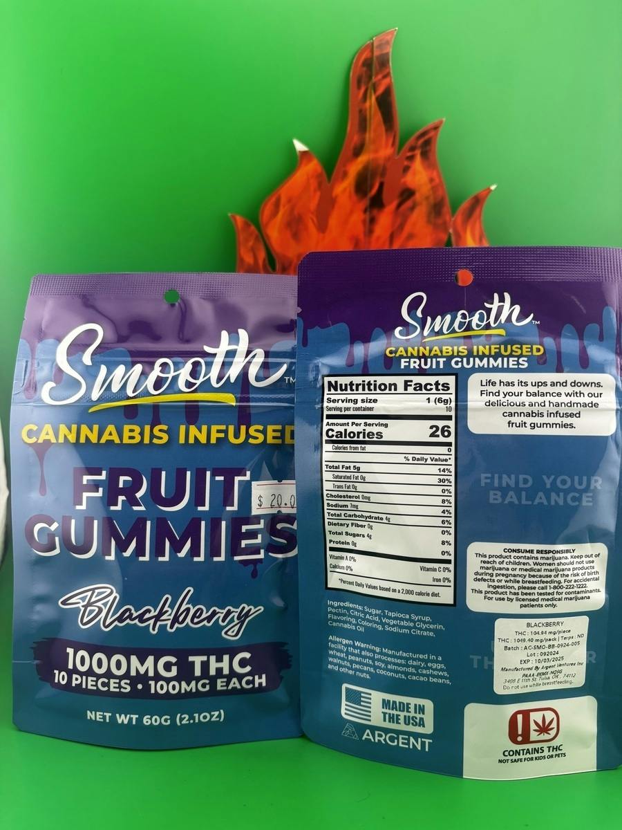 Smooth 1000mg Gummies (Blackberry)