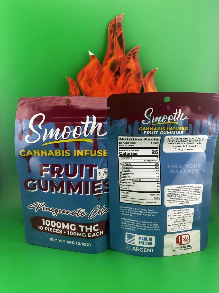 Smooth 1000mg Gummies (Pomegranate Cola)